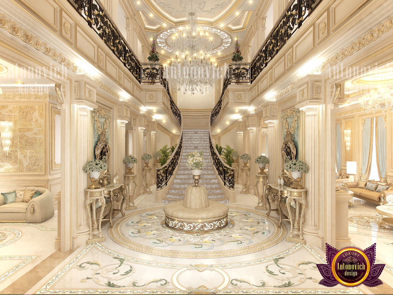 Hall Art-Deco Inspired Interior by LUXURY ANTONOVICH DESIGN - Architizer
