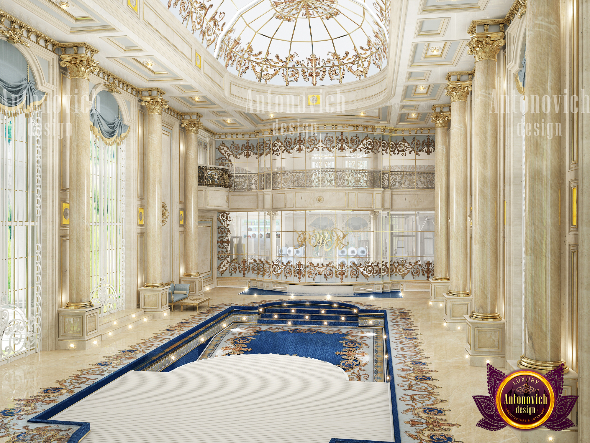 Elagant Pool Interior by LUXURY ANTONOVICH DESIGN - Architizer