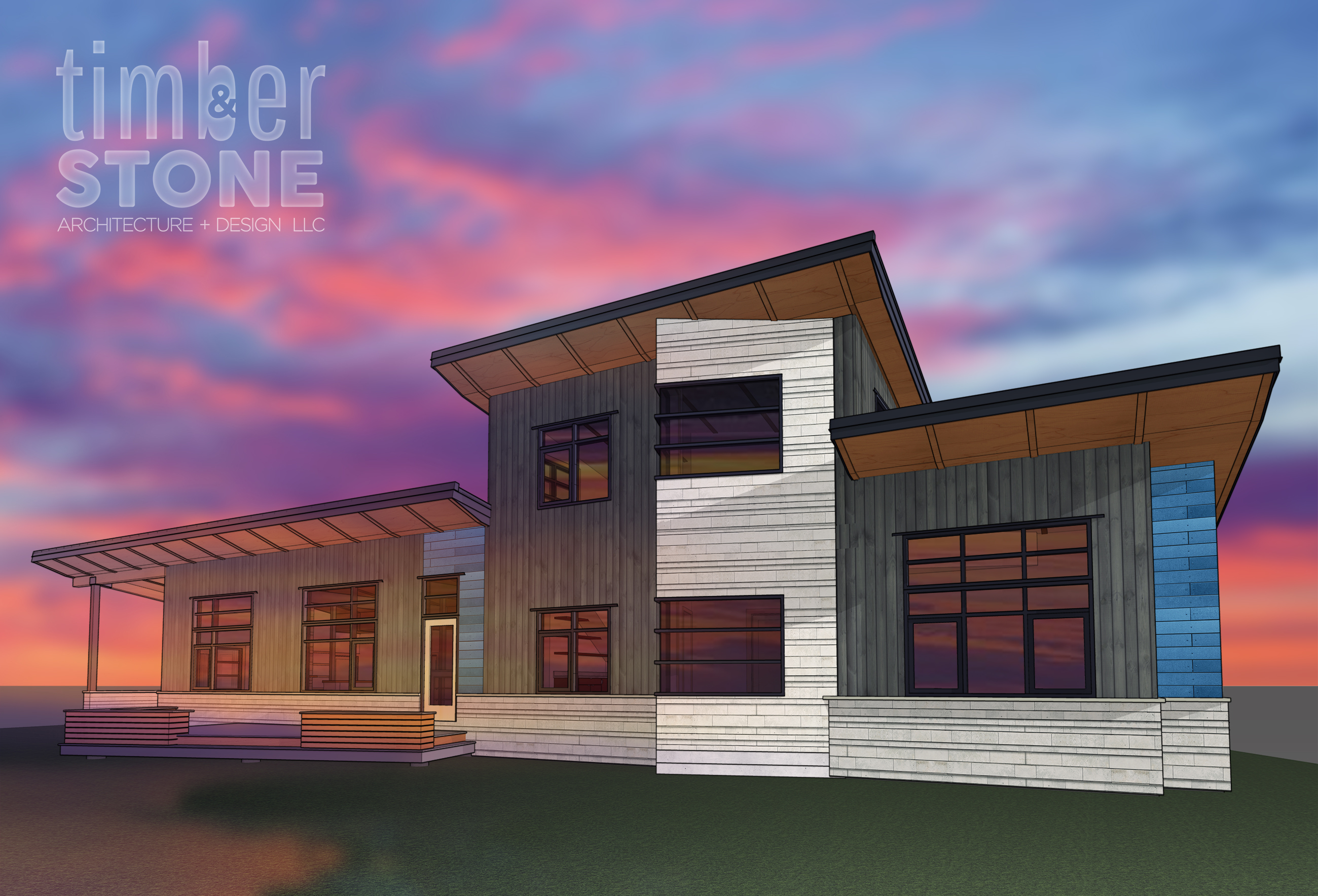 Lake Wabaunsee Cabin Home by Timber & Stone Architecture and Design