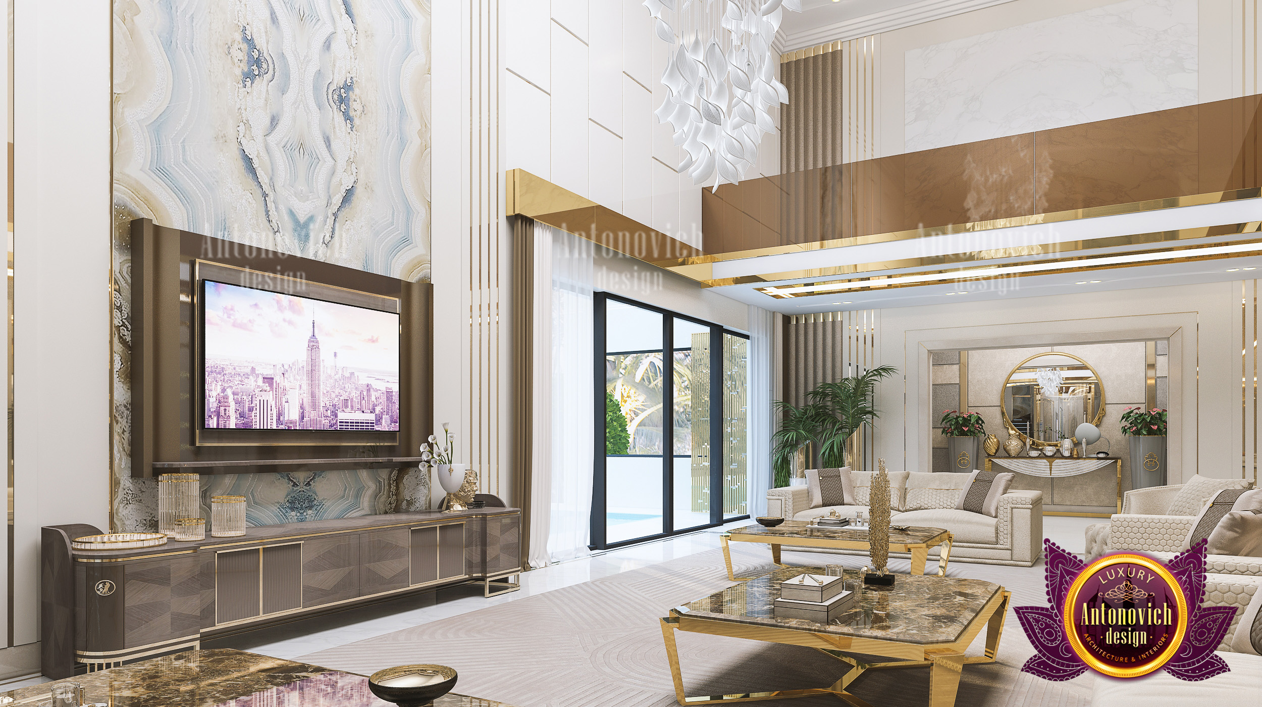 Majestic Luxury Living Room Design by LUXURY ANTONOVICH DESIGN - Architizer