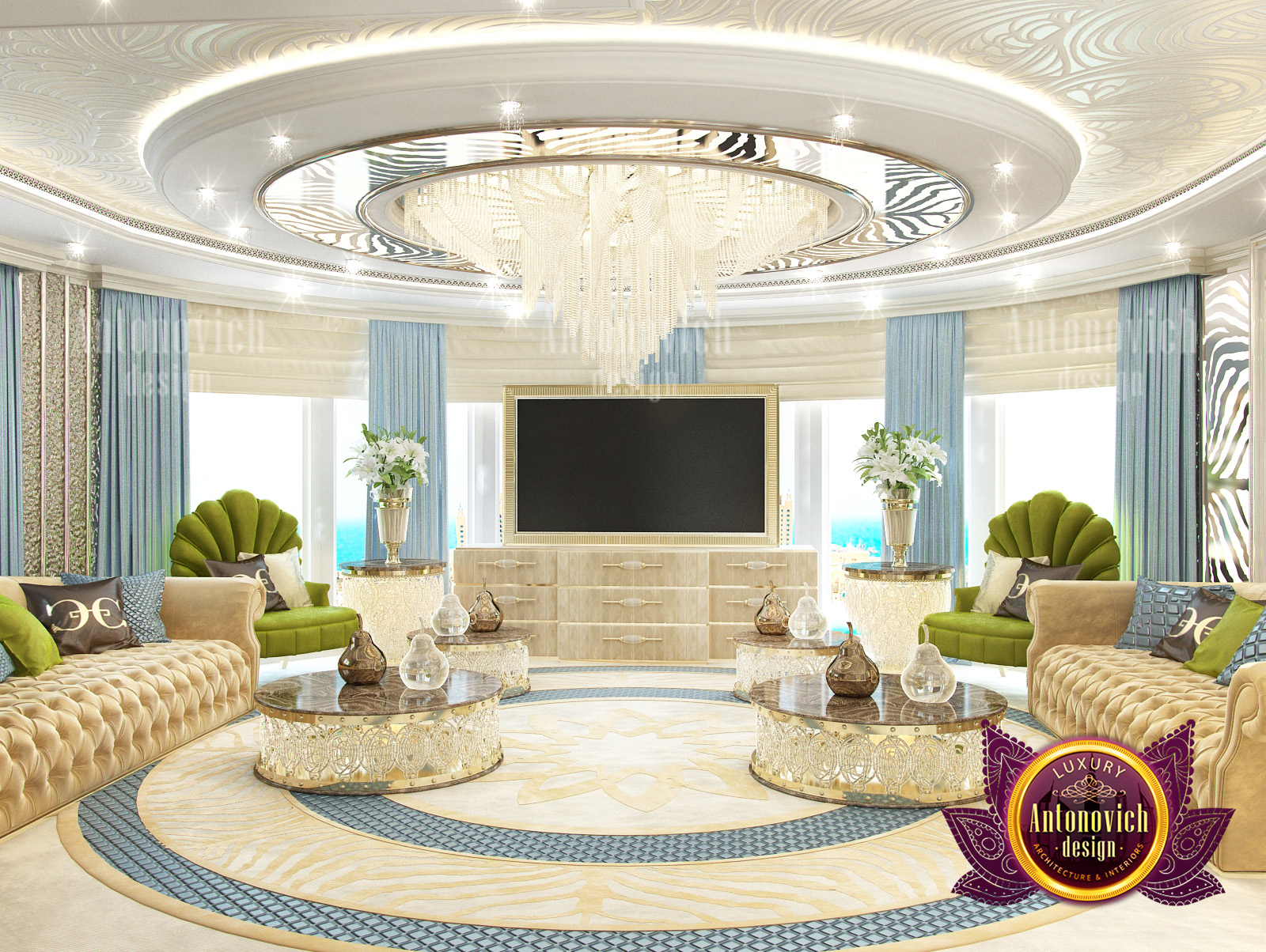Newest Luxury Interior for Living Room by LUXURY ANTONOVICH DESIGN ...