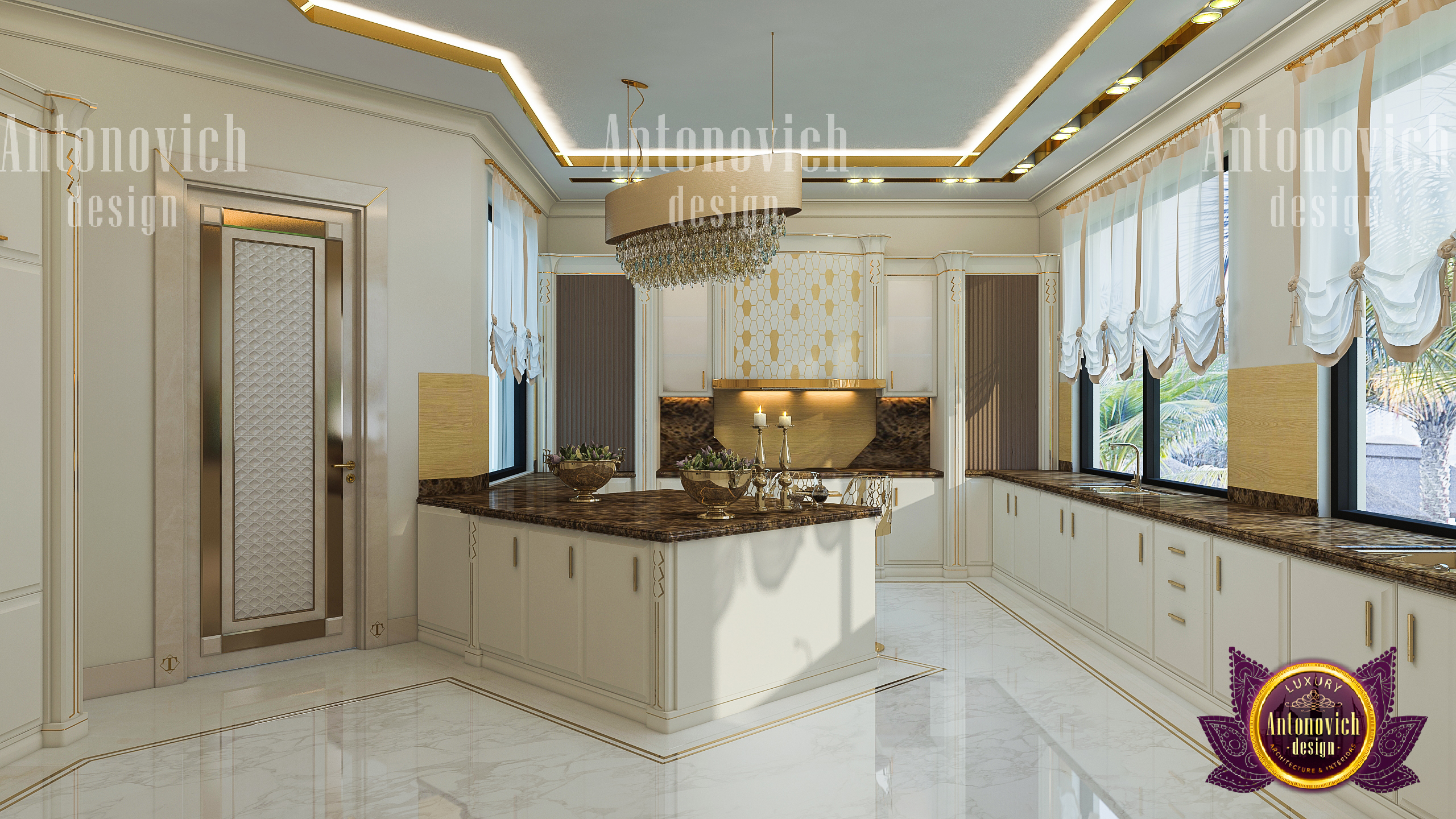 Kitchen Luxury Design by Female Designer by LUXURY ANTONOVICH DESIGN ...