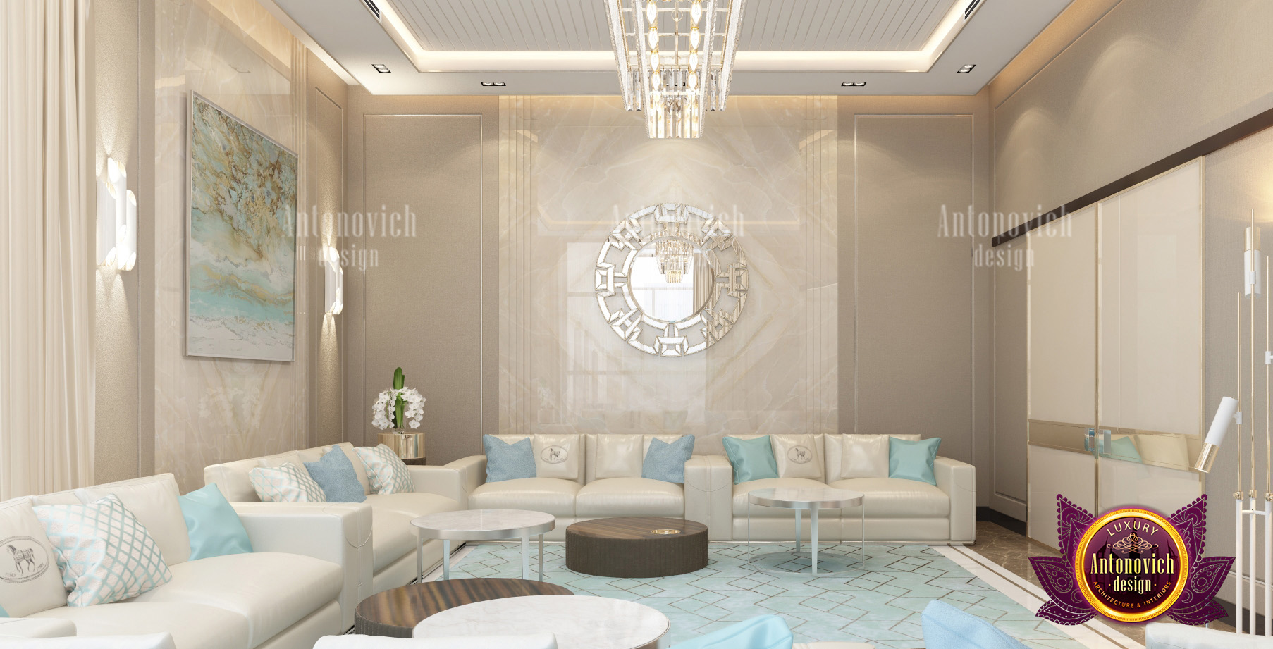 Beautifully Artistic Majlis Interior Design by LUXURY ANTONOVICH DESIGN ...