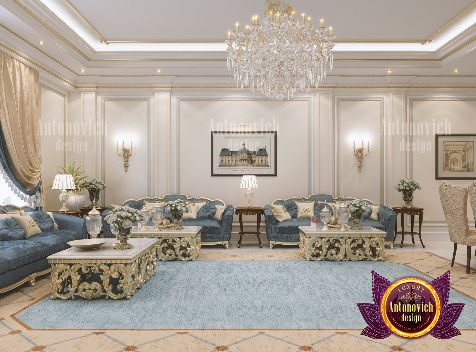 Creatively Superb Living Room Design by LUXURY ANTONOVICH DESIGN ...