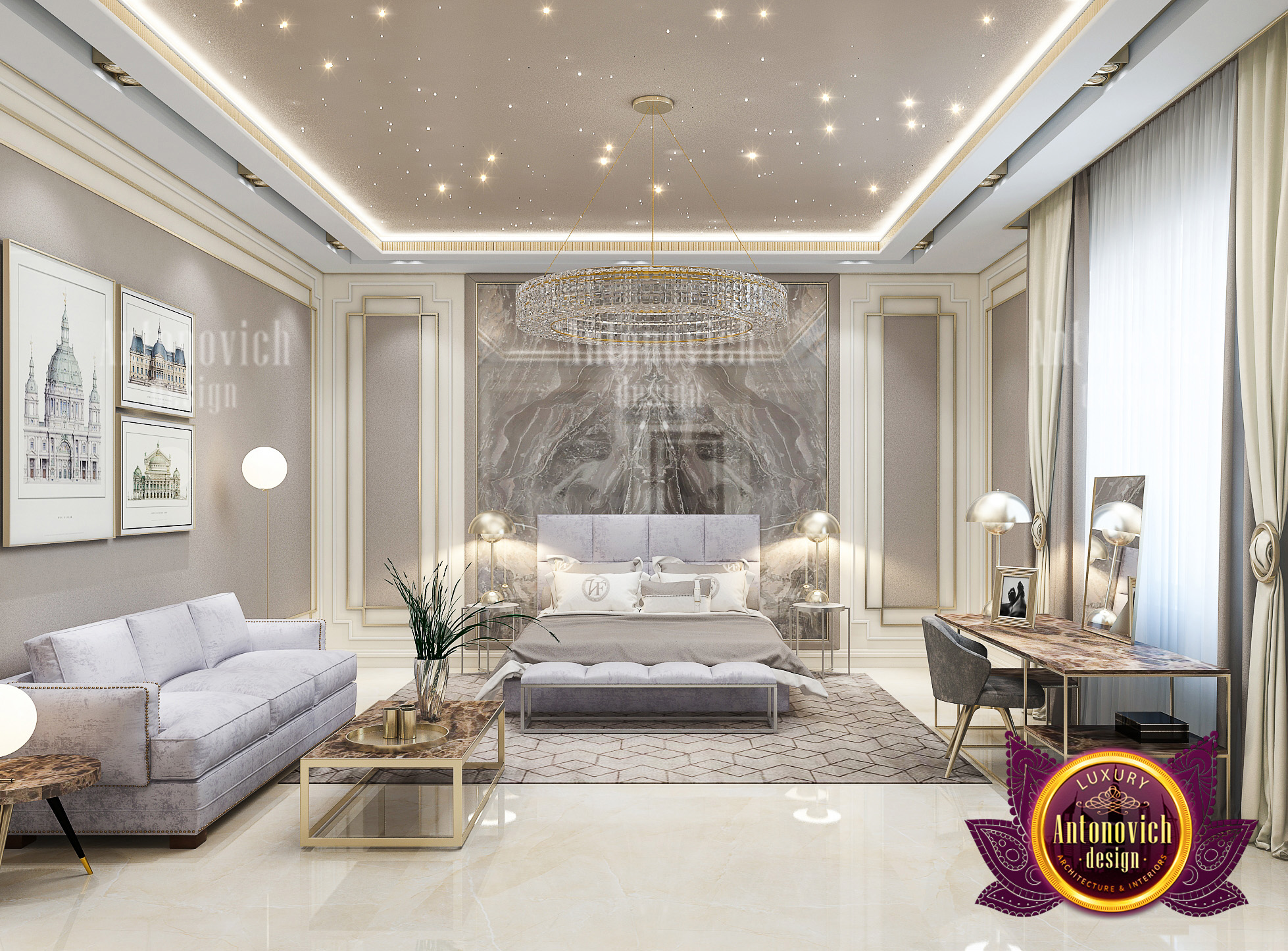 Top Huge Bedroom Interior Design by LUXURY ANTONOVICH DESIGN - Architizer