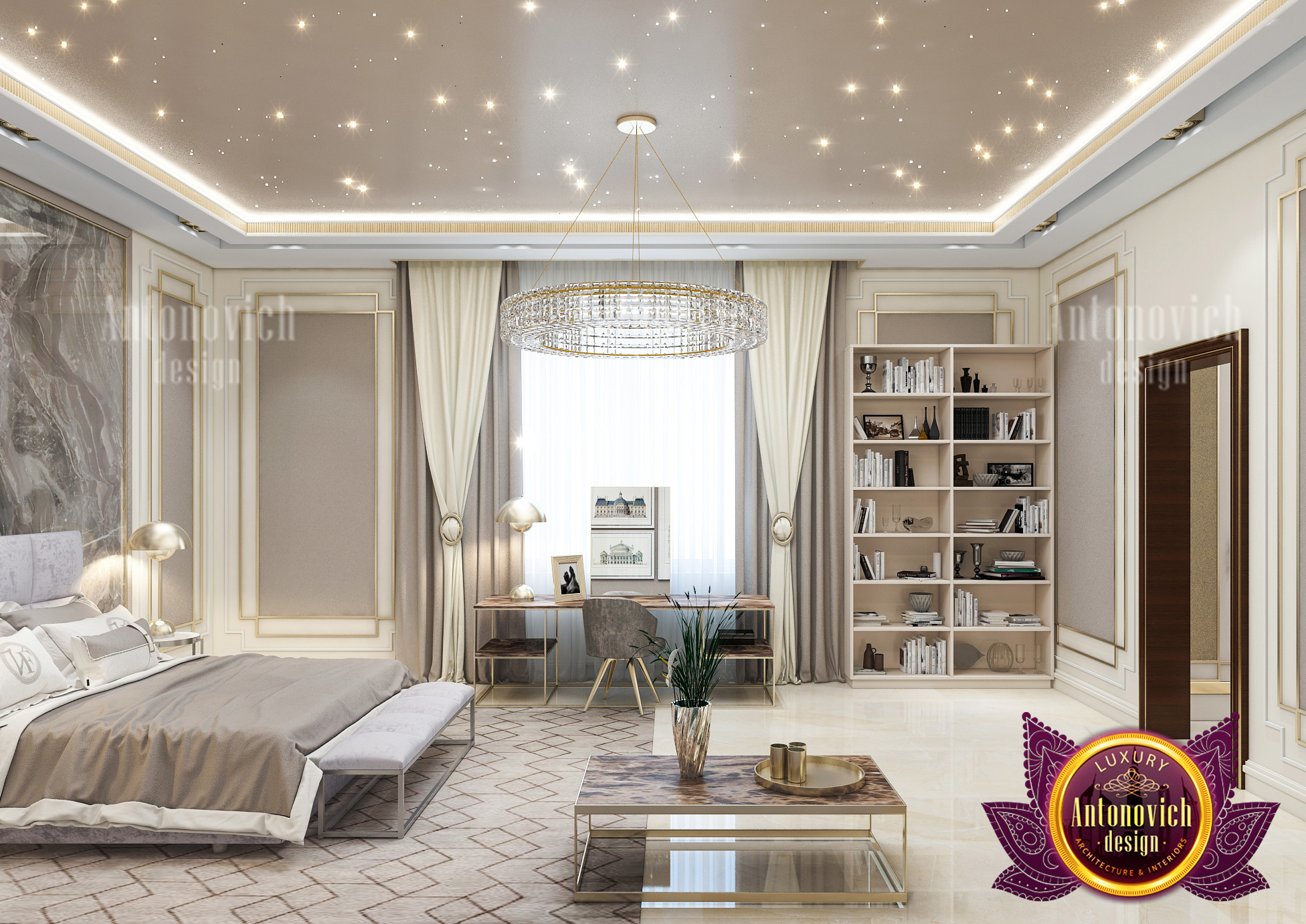 Top Huge Bedroom Interior Design by LUXURY ANTONOVICH DESIGN - Architizer