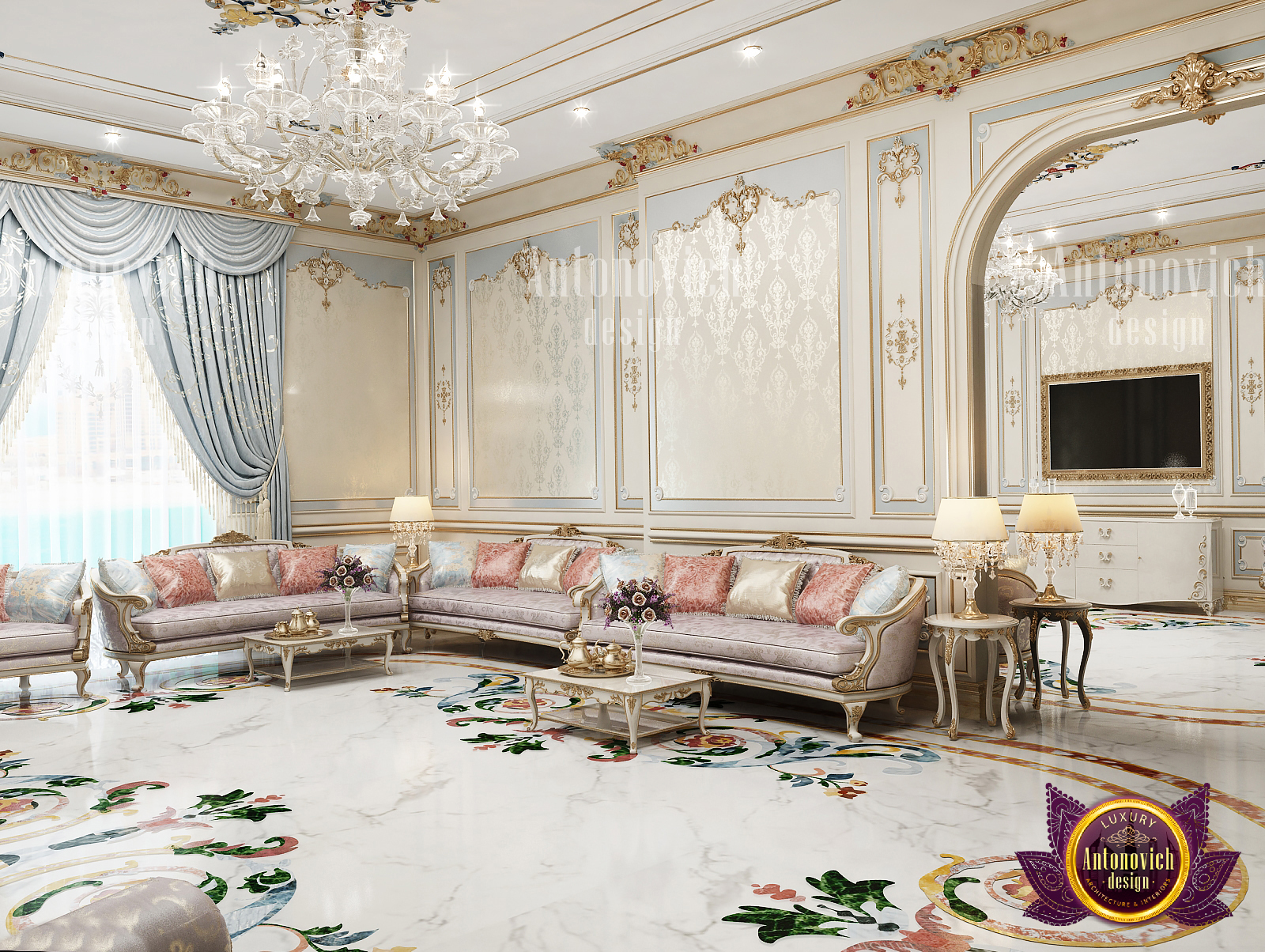 Neoclassical Interior For Living Room On Architizer