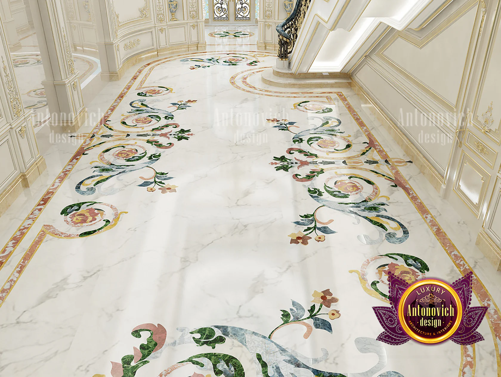 Magnificent Luxury Marble Floor for Hall by LUXURY ANTONOVICH DESIGN ...