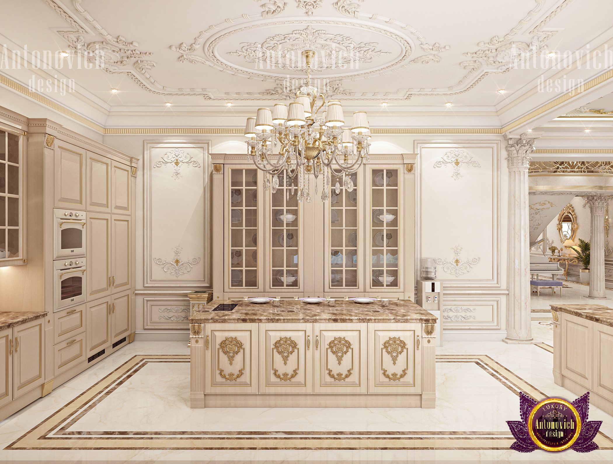 Neoclassical Kitchen Design by LUXURY ANTONOVICH DESIGN - Architizer
