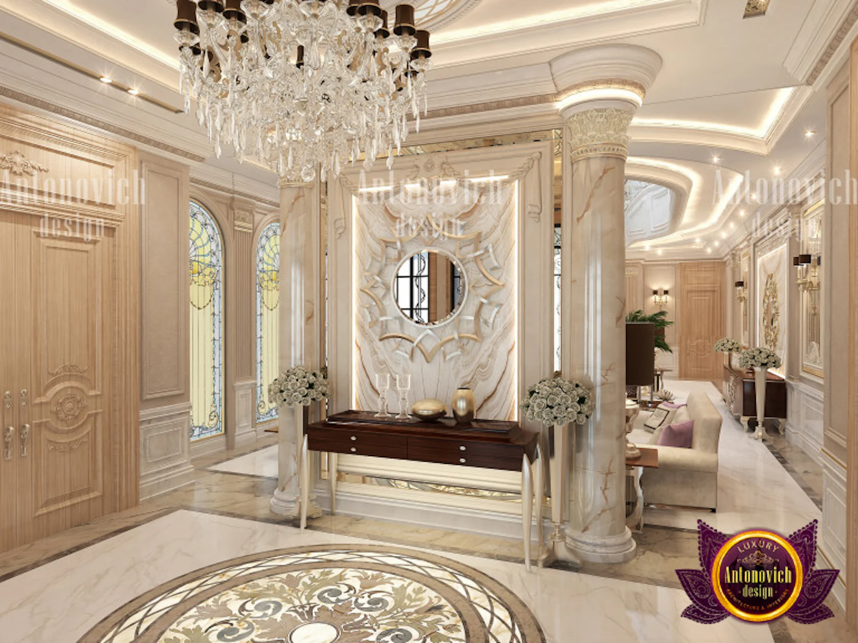 Spacious Luxury Hall Design by LUXURY ANTONOVICH DESIGN - Architizer