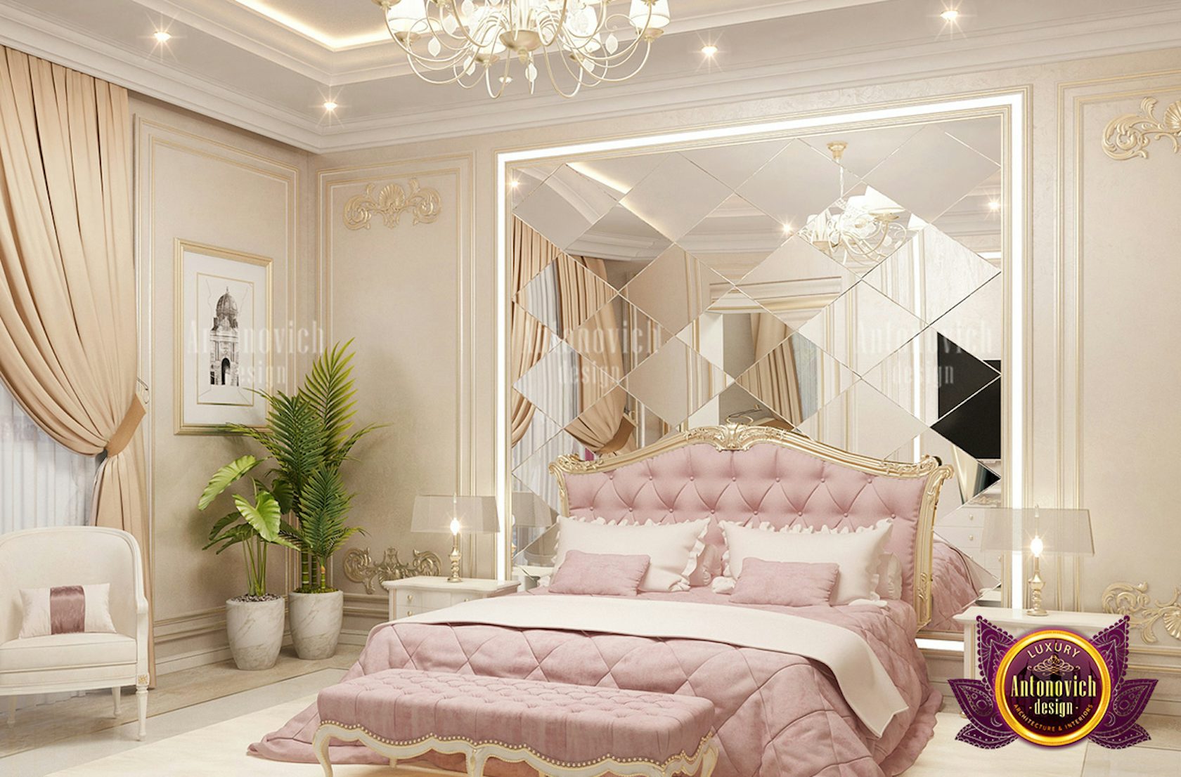 pink luxury bedroom