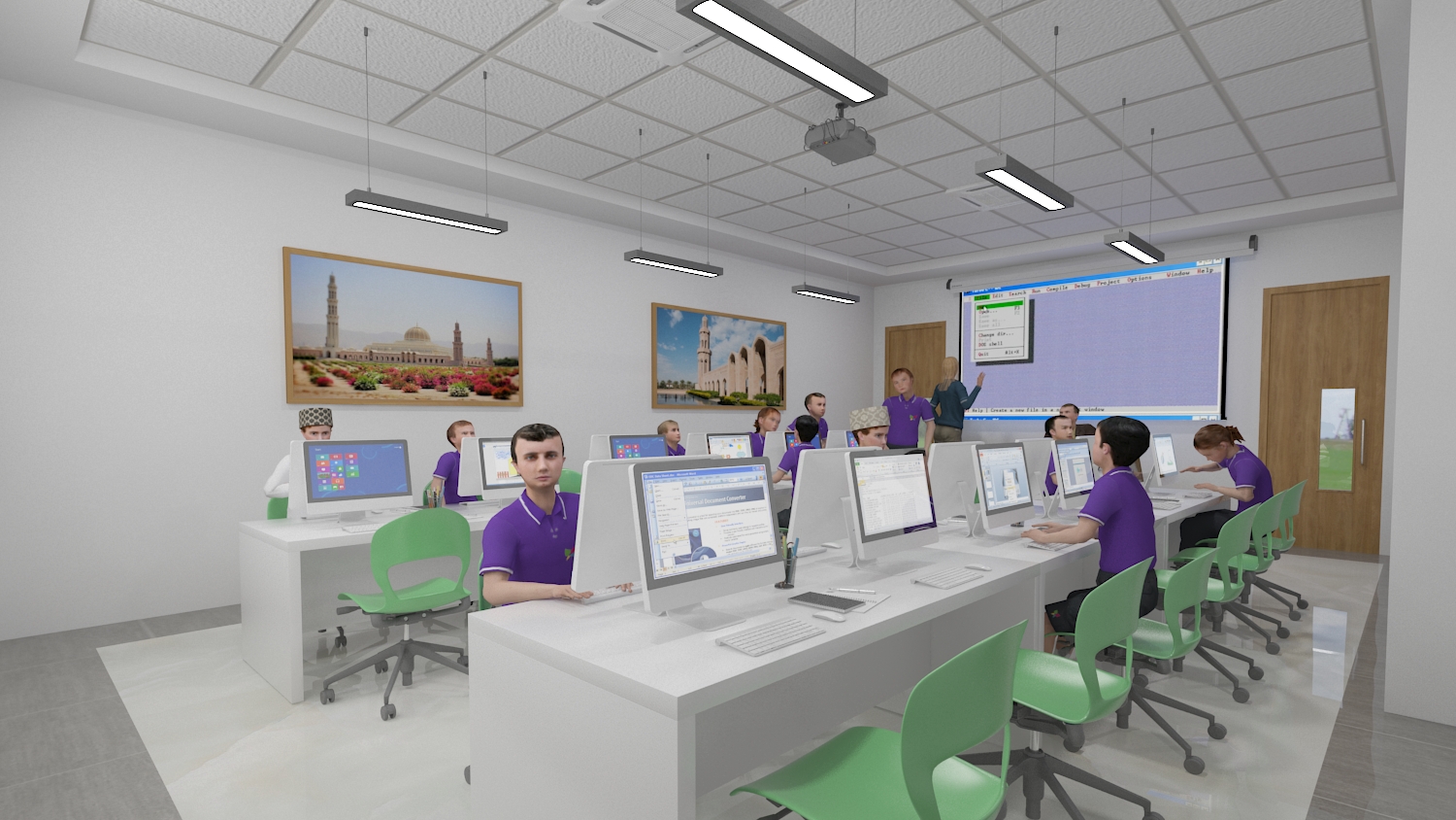 Computer Lab 3d Rendering Services Muscat Oman On Architizer