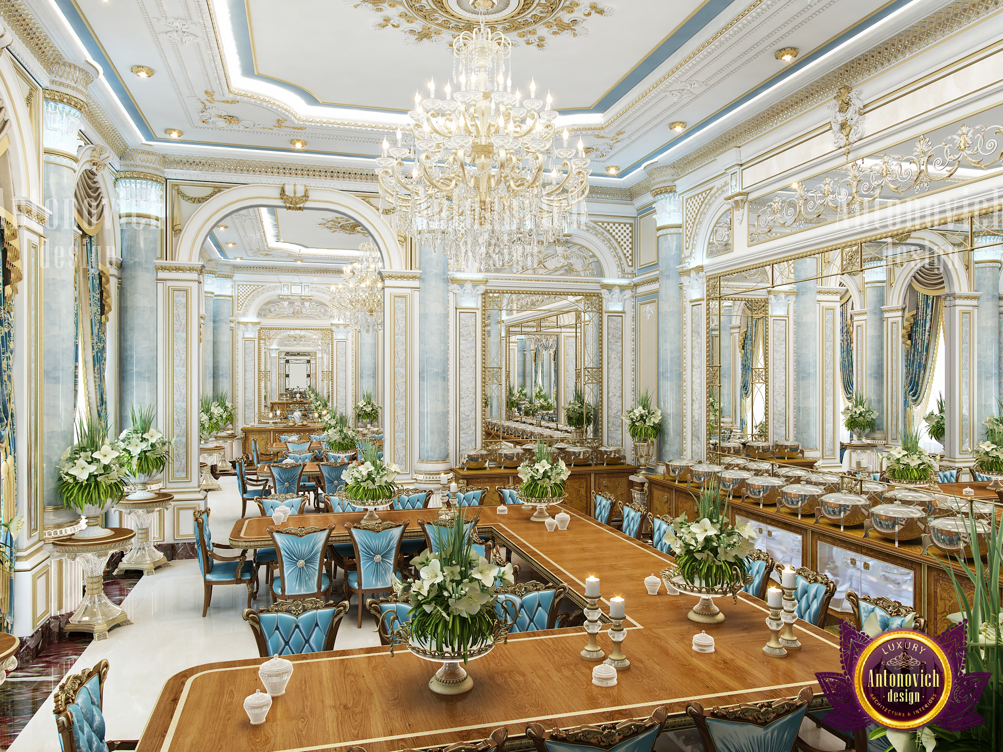 Deluxe Luxury Dining Room by LUXURY ANTONOVICH DESIGN - Architizer
