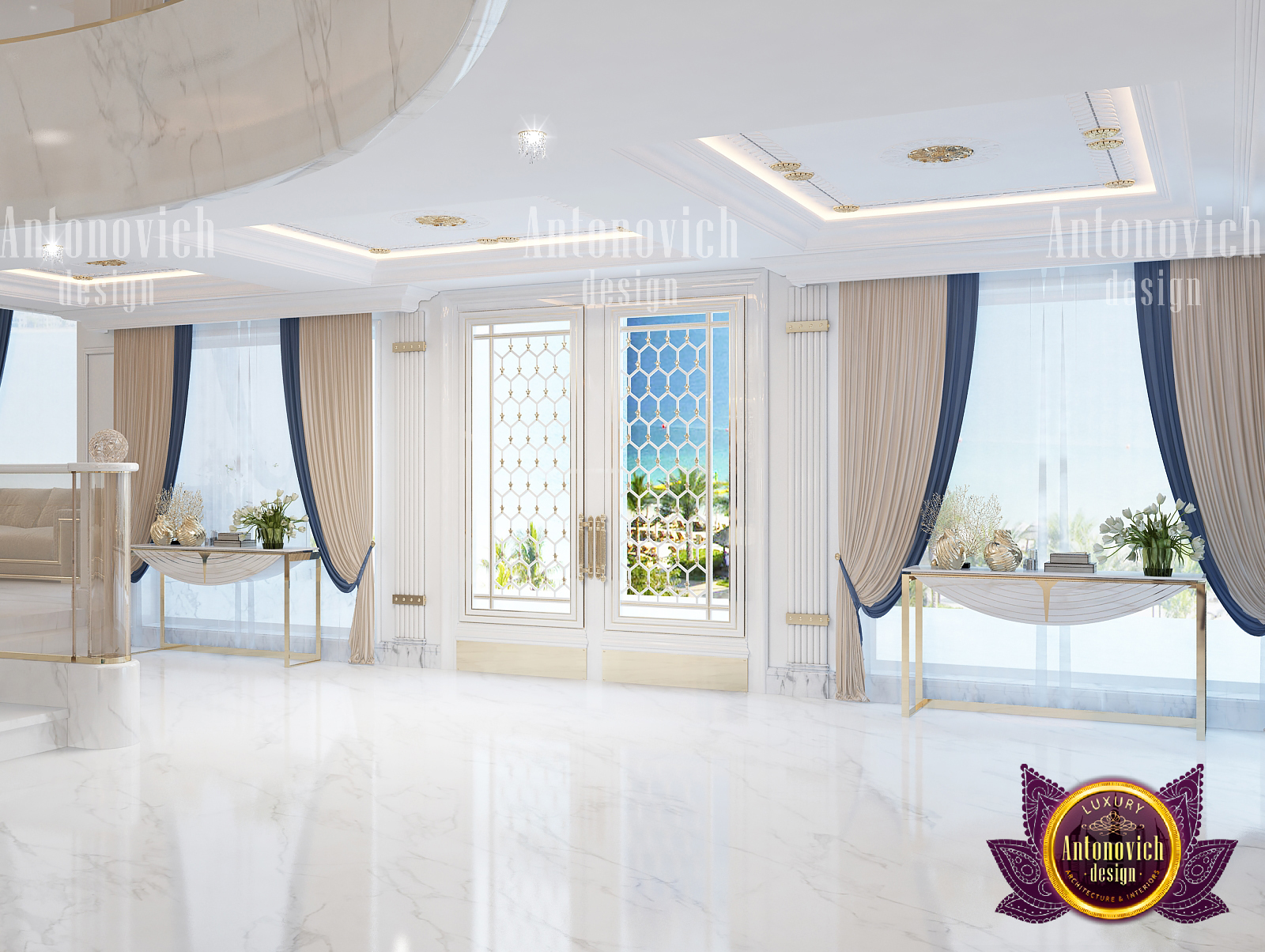 Luxurious Hall Interior by LUXURY ANTONOVICH DESIGN - Architizer