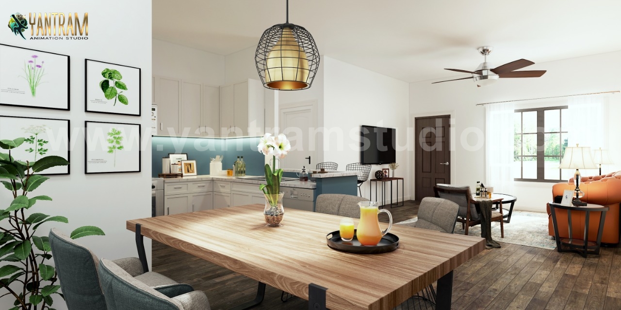 Creative Kitchens, Living room with dining area Interior Design Ideas ...