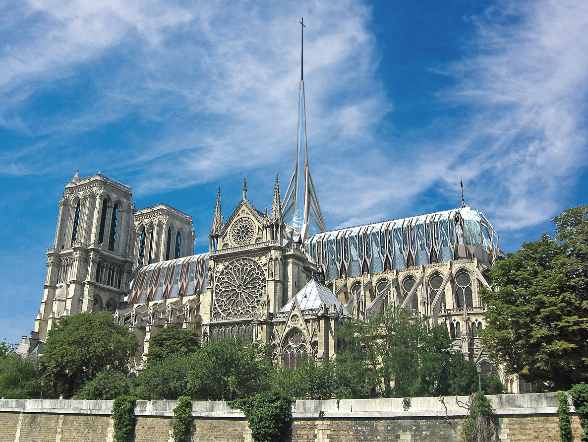 Notre Dame Cathedral Roof & Spire Design Proposal by MA2 Architizer