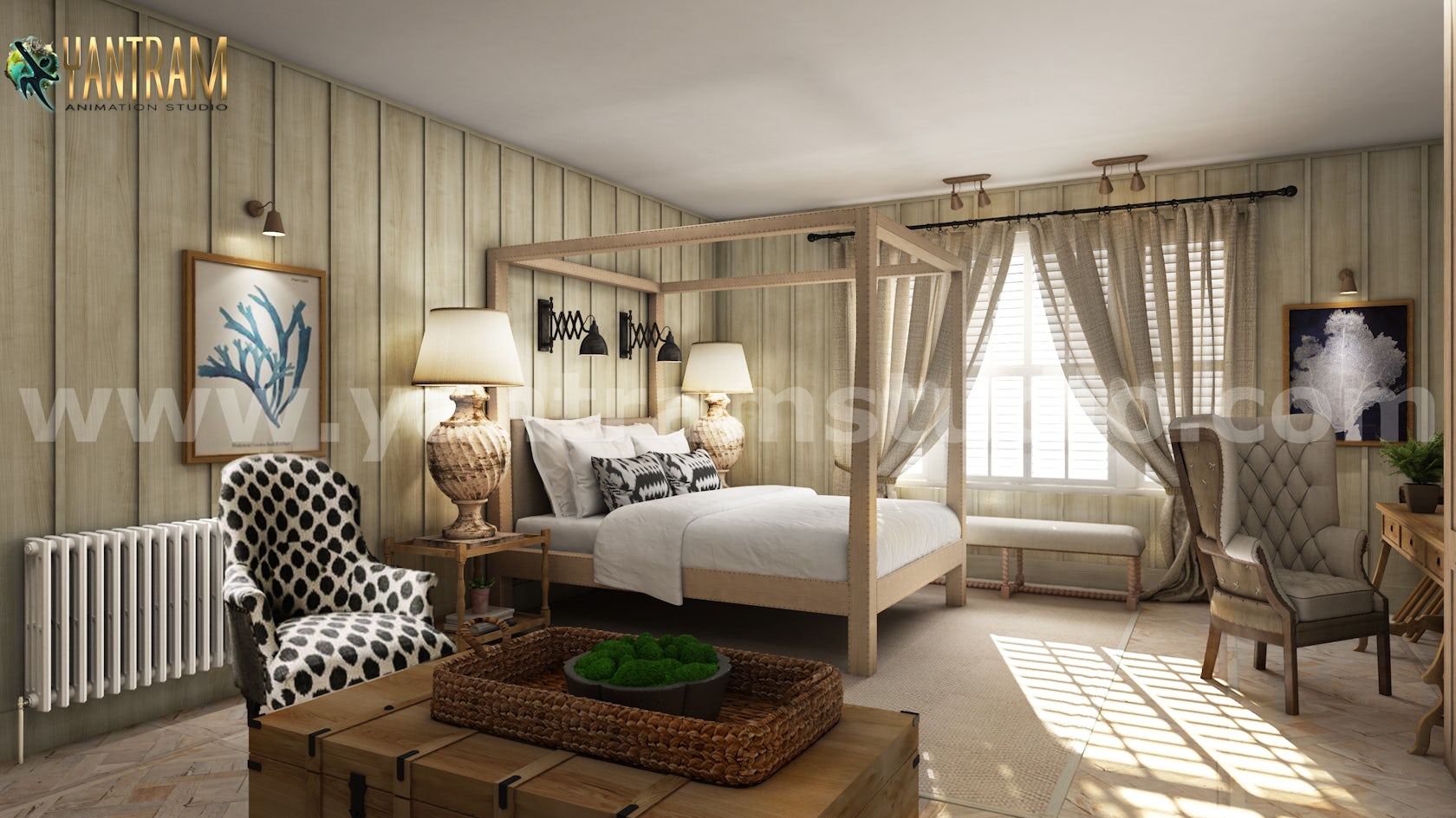 Modern Bedroom Interior Design Rendering By 3d Animation