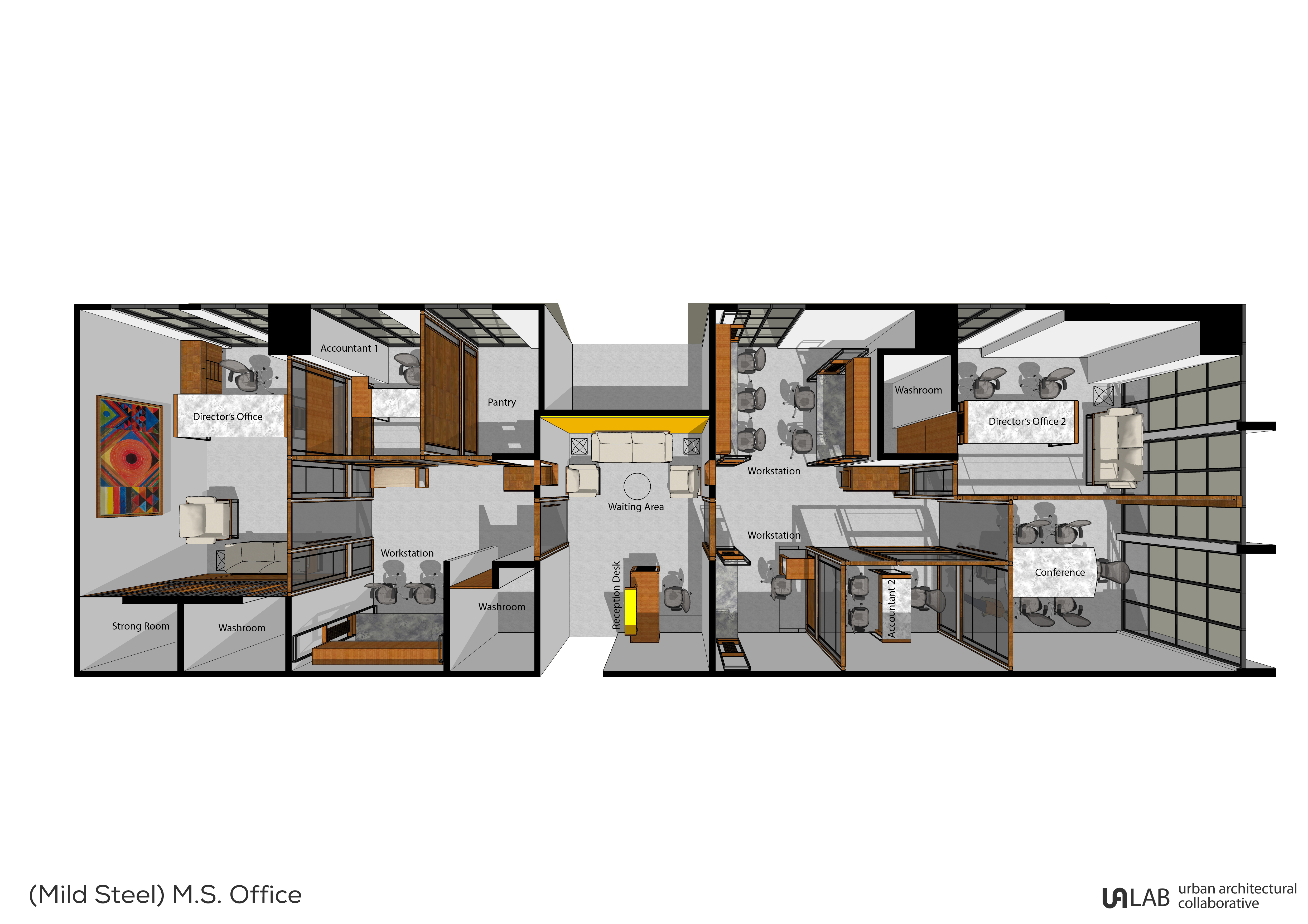 (Mild Steel) M.S. Office by UA Lab (Urban Architectural Collaborative ...
