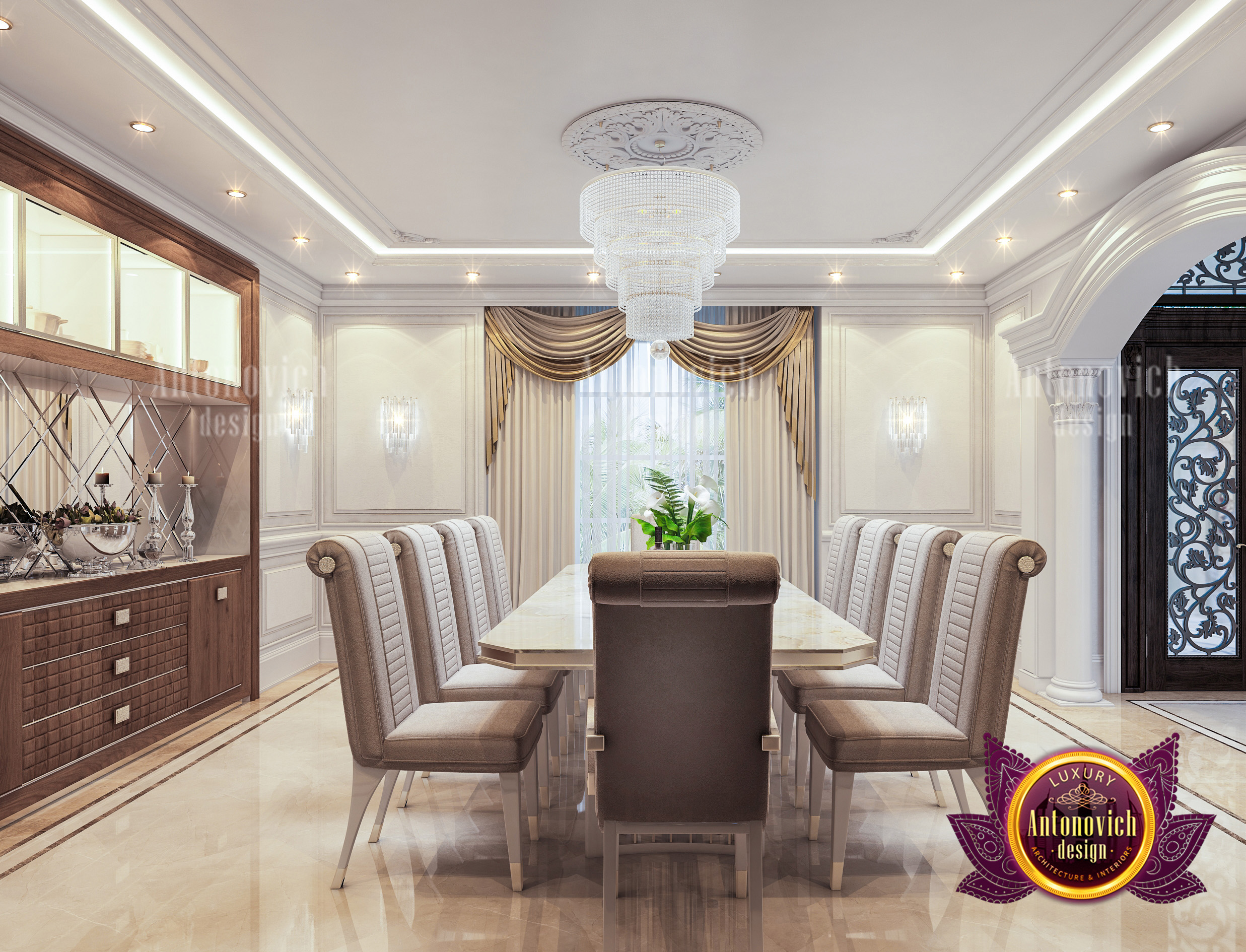 Modern Elegant Theme for Dining Room Interior by LUXURY ANTONOVICH ...