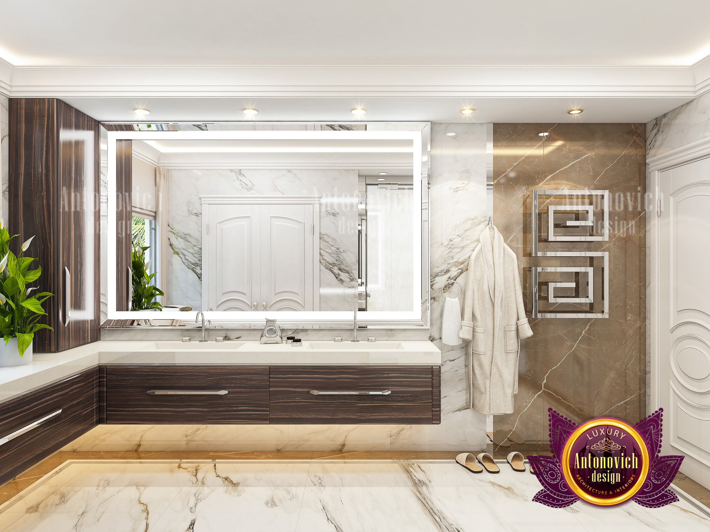Custom Marble Bathroom Interior by LUXURY ANTONOVICH DESIGN - Architizer