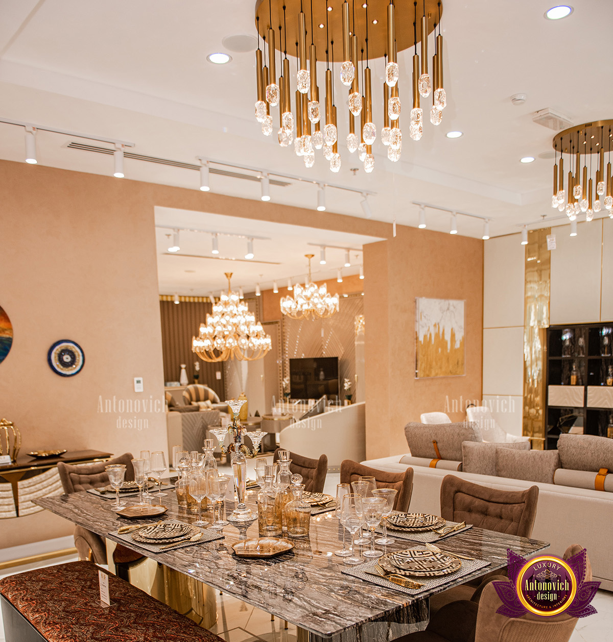Incredibly Spacious Hall Design by LUXURY ANTONOVICH DESIGN - Architizer