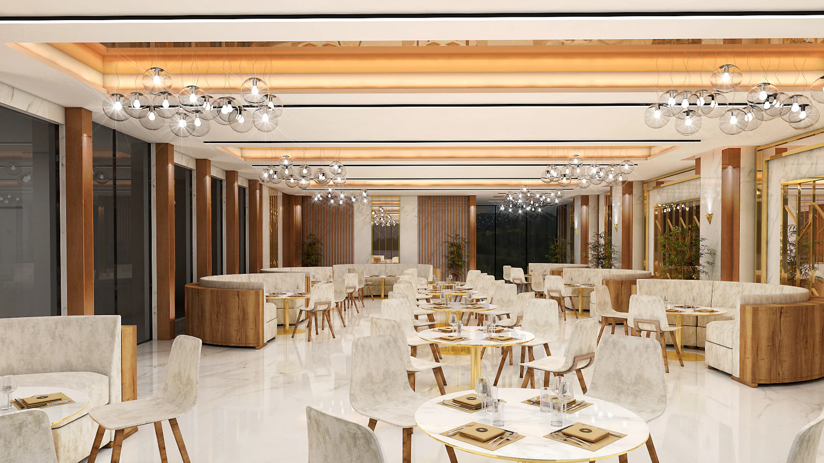 Fanous Darya International Restaurant Interior Design by Mostafa ...