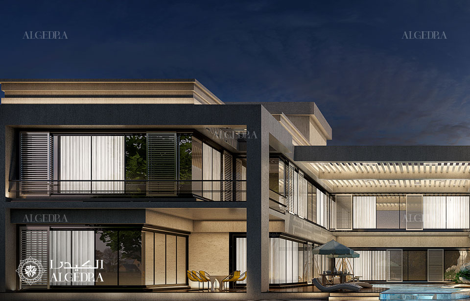 Contemporary deluxe villa exterior design by ALGEDRA design - Architizer