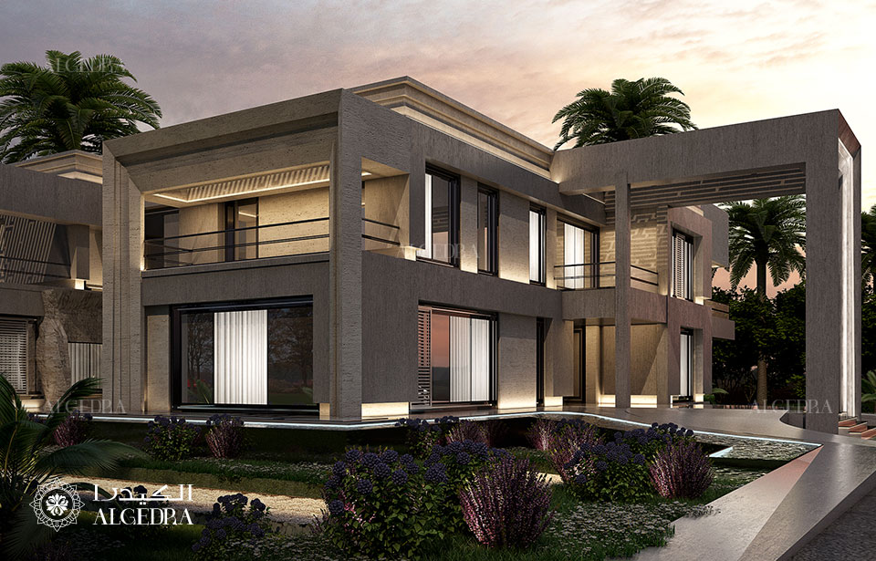 Contemporary deluxe villa exterior design by ALGEDRA design - Architizer