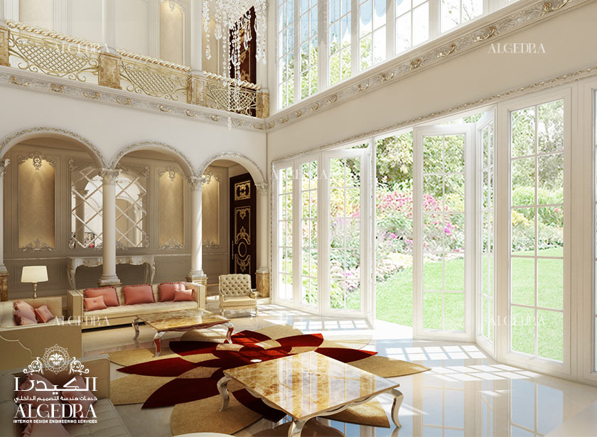 Chic living room design in luxury villa by ALGEDRA design - Architizer