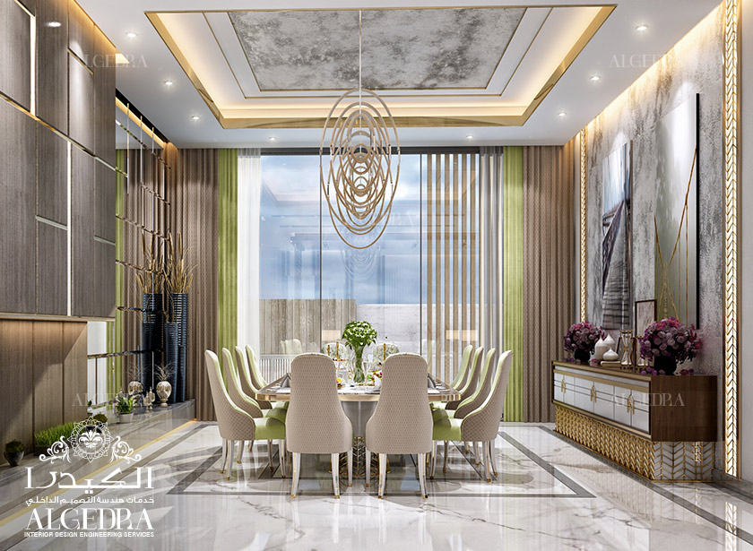 Modern dining room in luxury villa by ALGEDRA design - Architizer