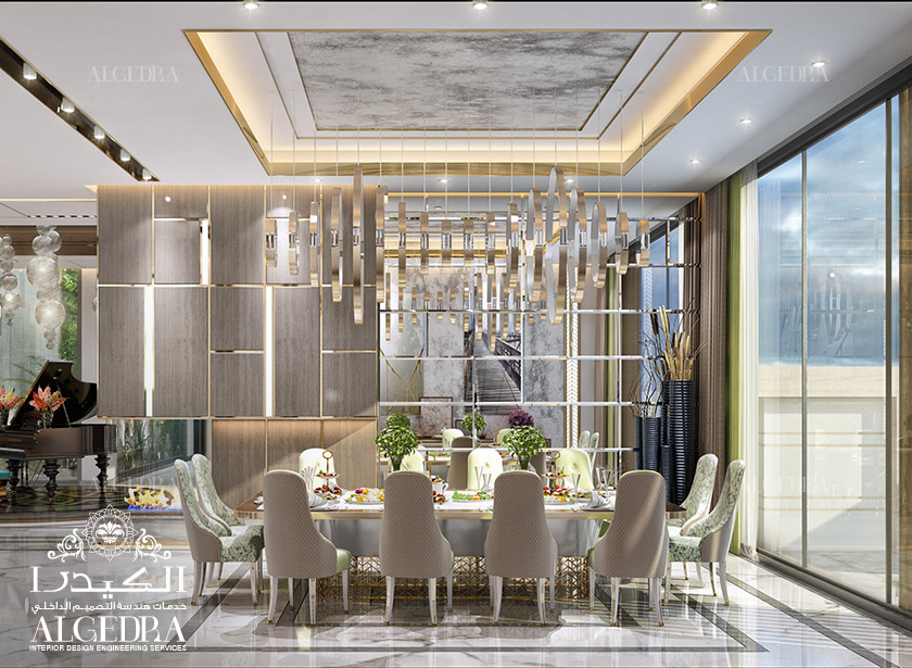 Modern dining room in luxury villa by ALGEDRA design - Architizer