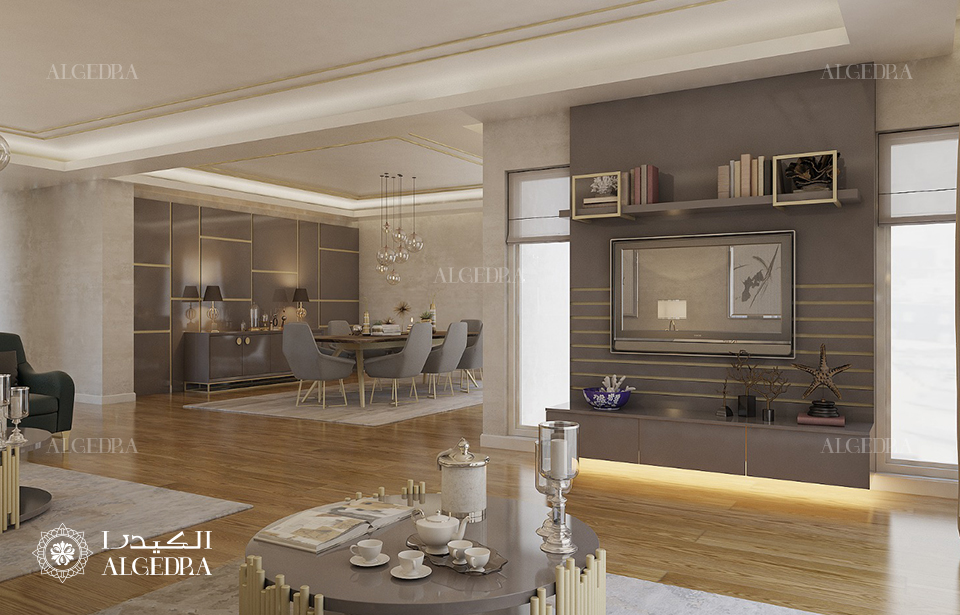 Small modern villa in Abu Dhabi interior design by ALGEDRA design