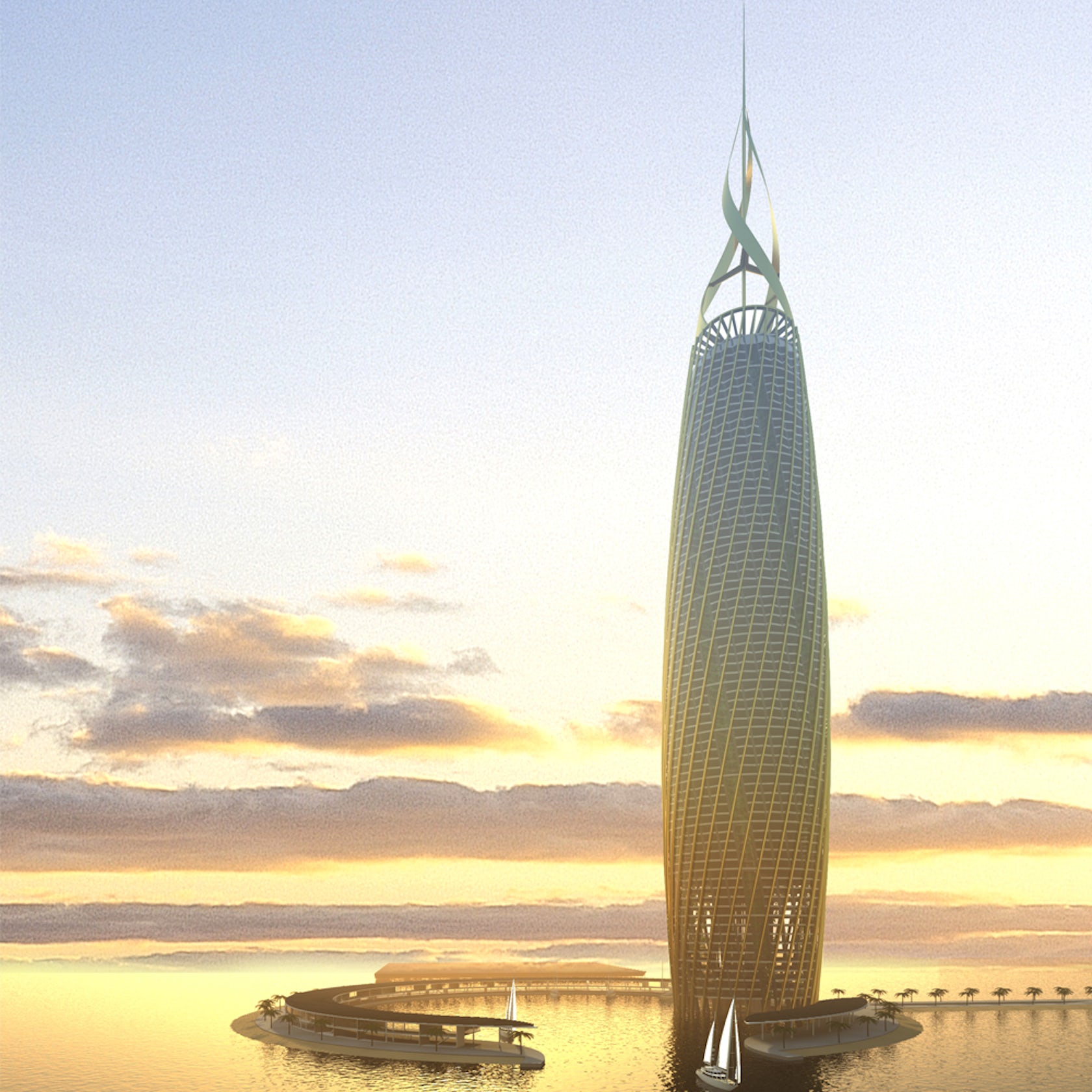 Energy Tower - Burj Al-Taqa by Gerber Architekten - Architizer