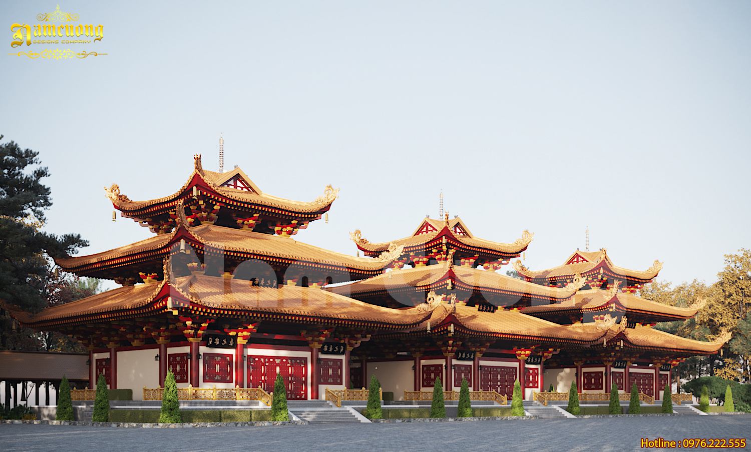 Thiết kế chùa Phật Quốc Vạn Thành by Công ty cổ phần tư vấn thiết kế và ...