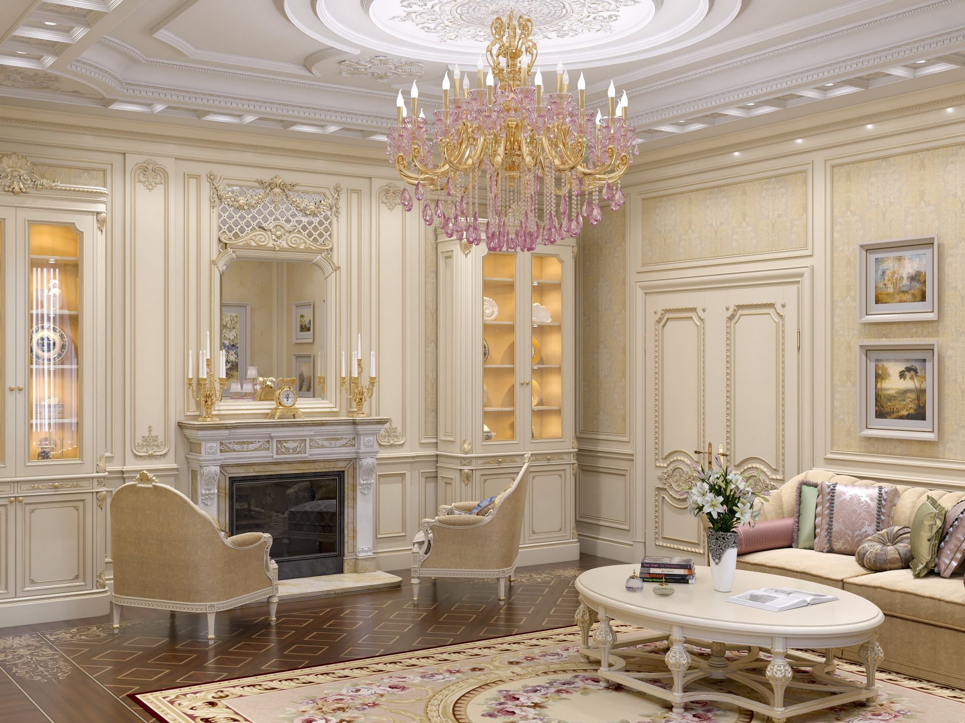 Living room design in light tones by International company "Mirt ...
