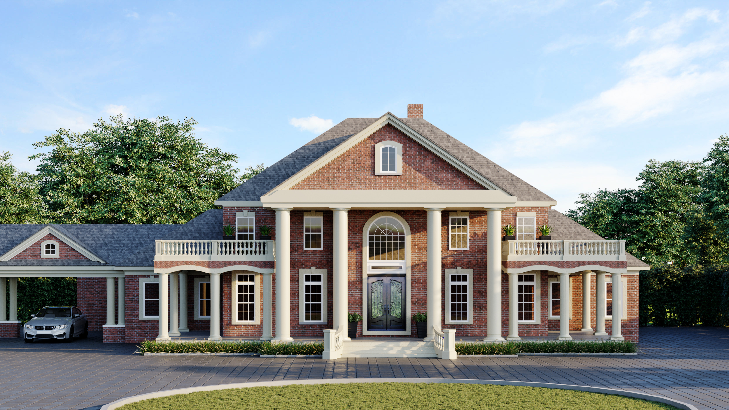 Classic Villa Home Exterior Design Rendering Saint Louis Missouri USA by JMSD Consultant