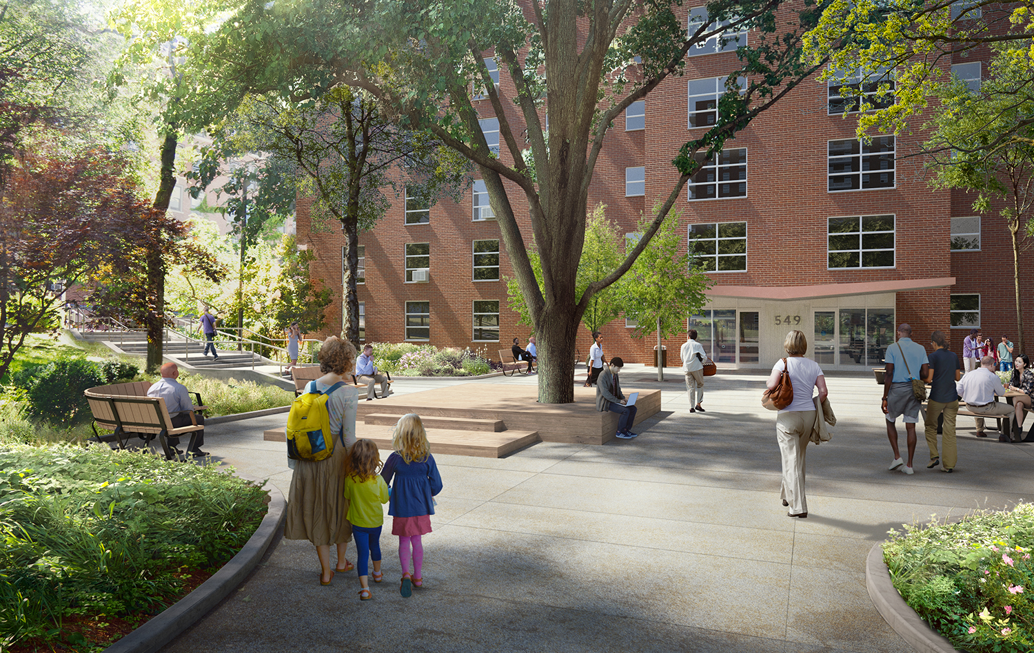 Morningside Gardens Landscape Masterplan by terrainnyc Architizer