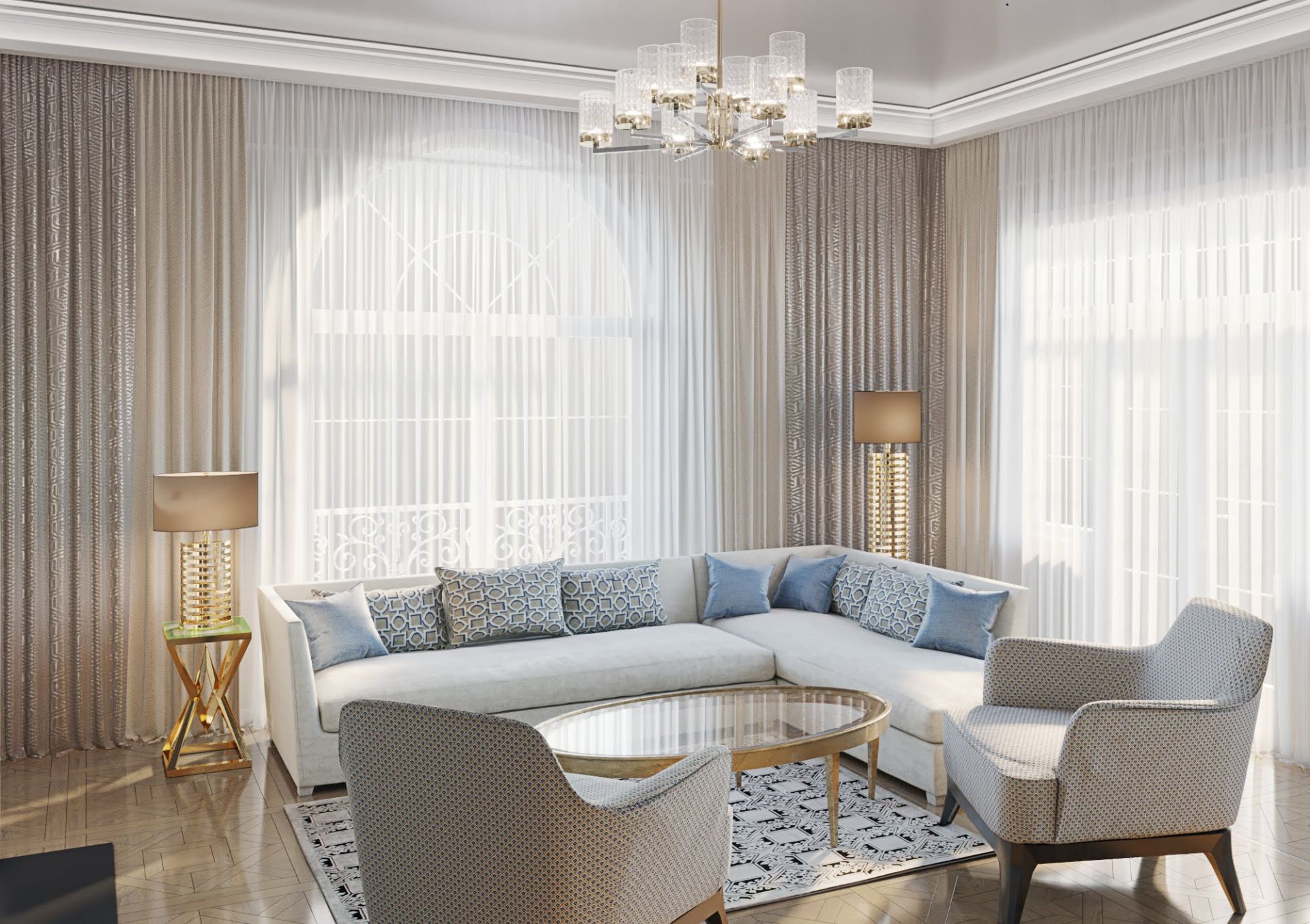 Living room design, Riviera Villas by International company "Mirt ...