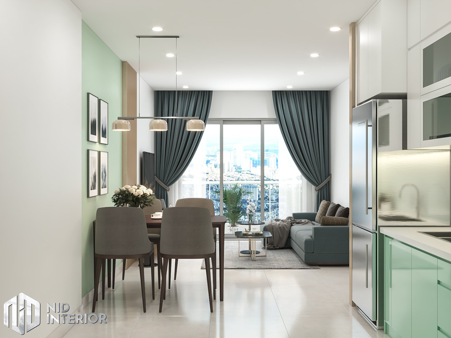 Thiết kế nội thất căn hộ Vinhomes Grand Park 2 phòng ngủ by NID ...