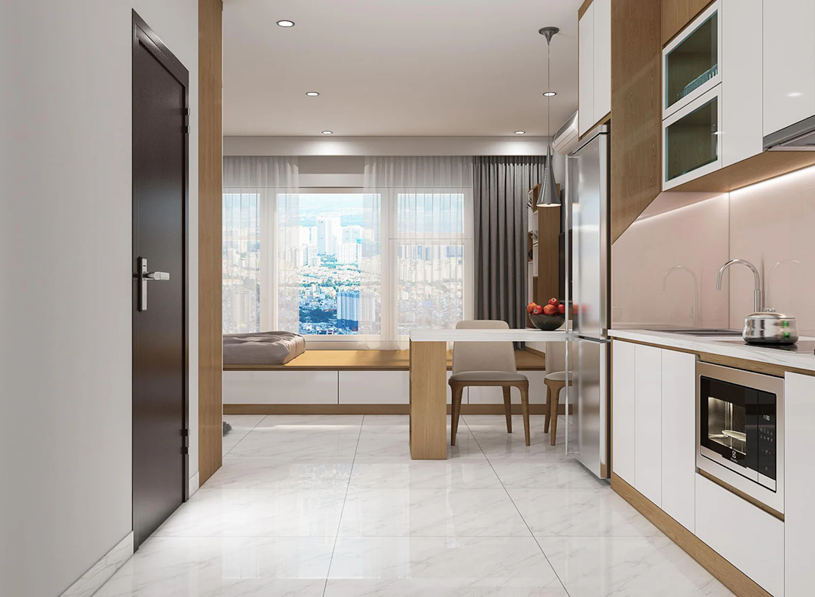Thiết kế nội thất căn hộ 1 phòng ngủ - NID Interior by NID INTERIOR ...