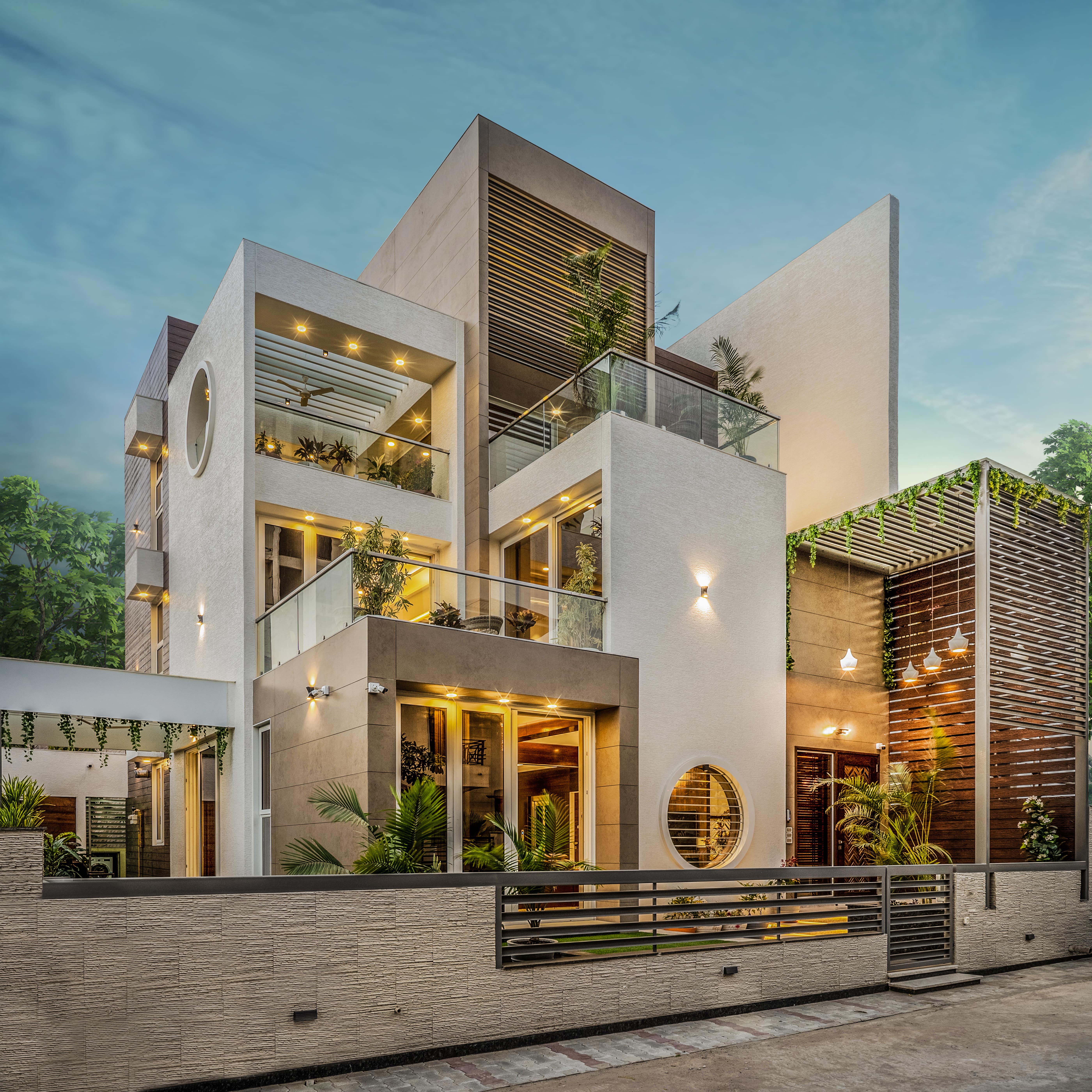 Stepped Cube House By Ar. Prashant Parmar by Prashant Parmar Architect ...