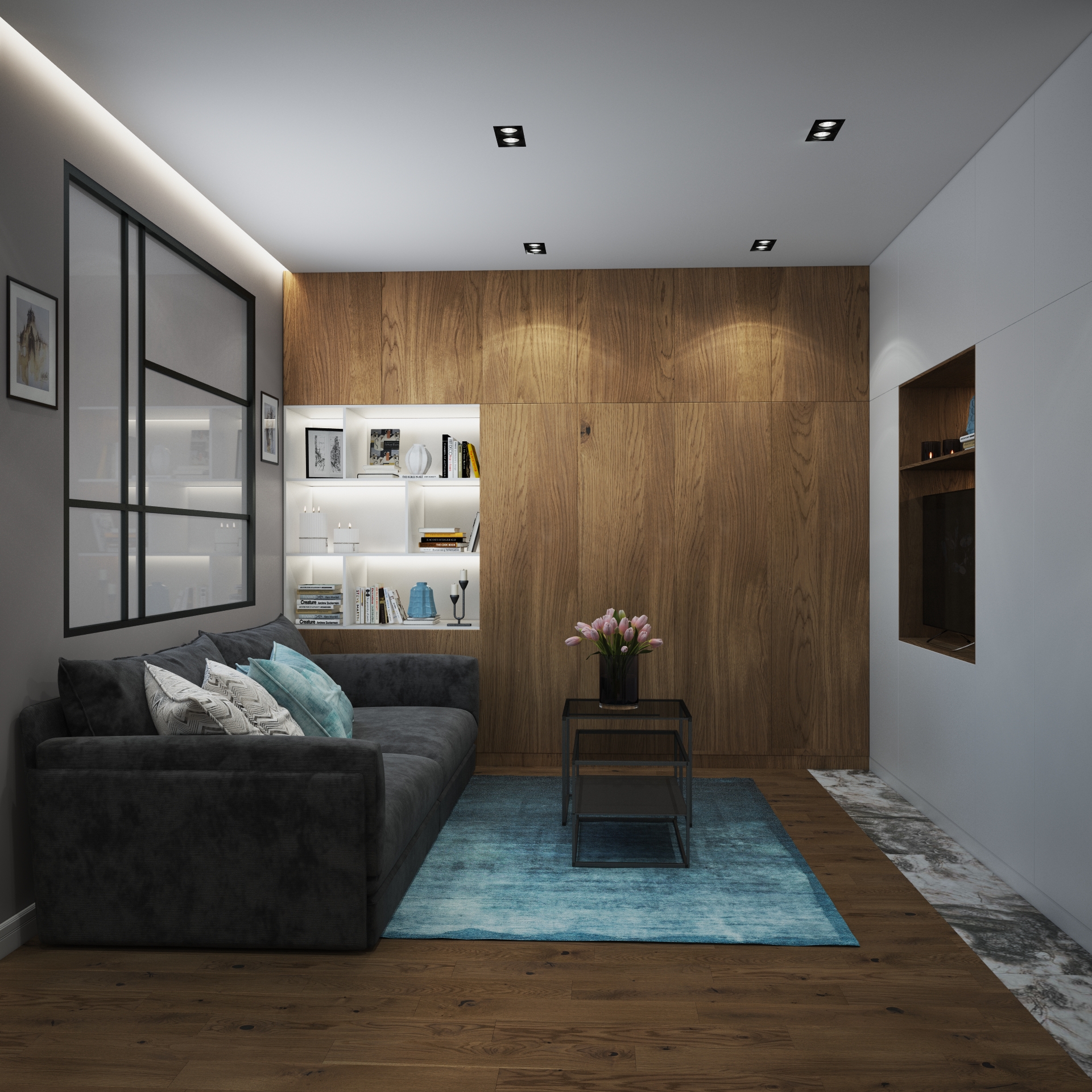 Interior of cozy studio by archviz-studio - Architizer