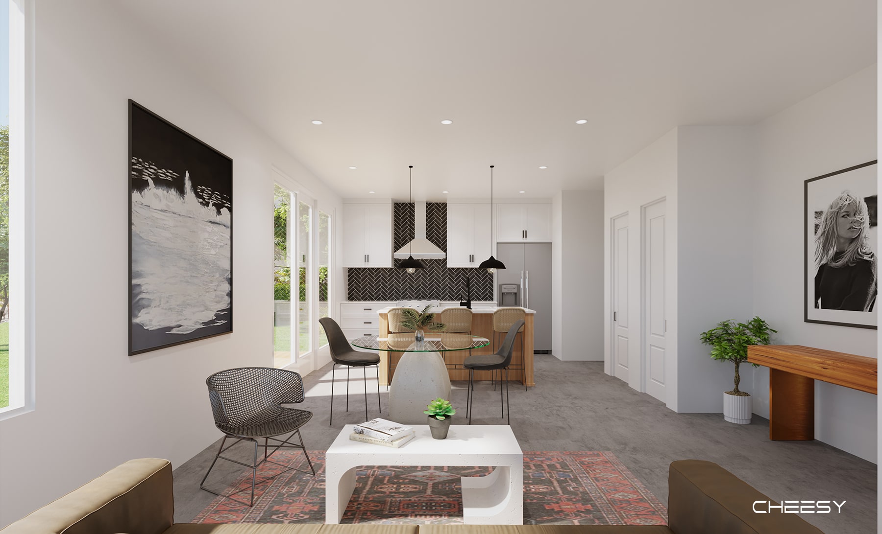 Living Room Interior Rendering by THE CHEESY | VISUAL STUDIO - Architizer