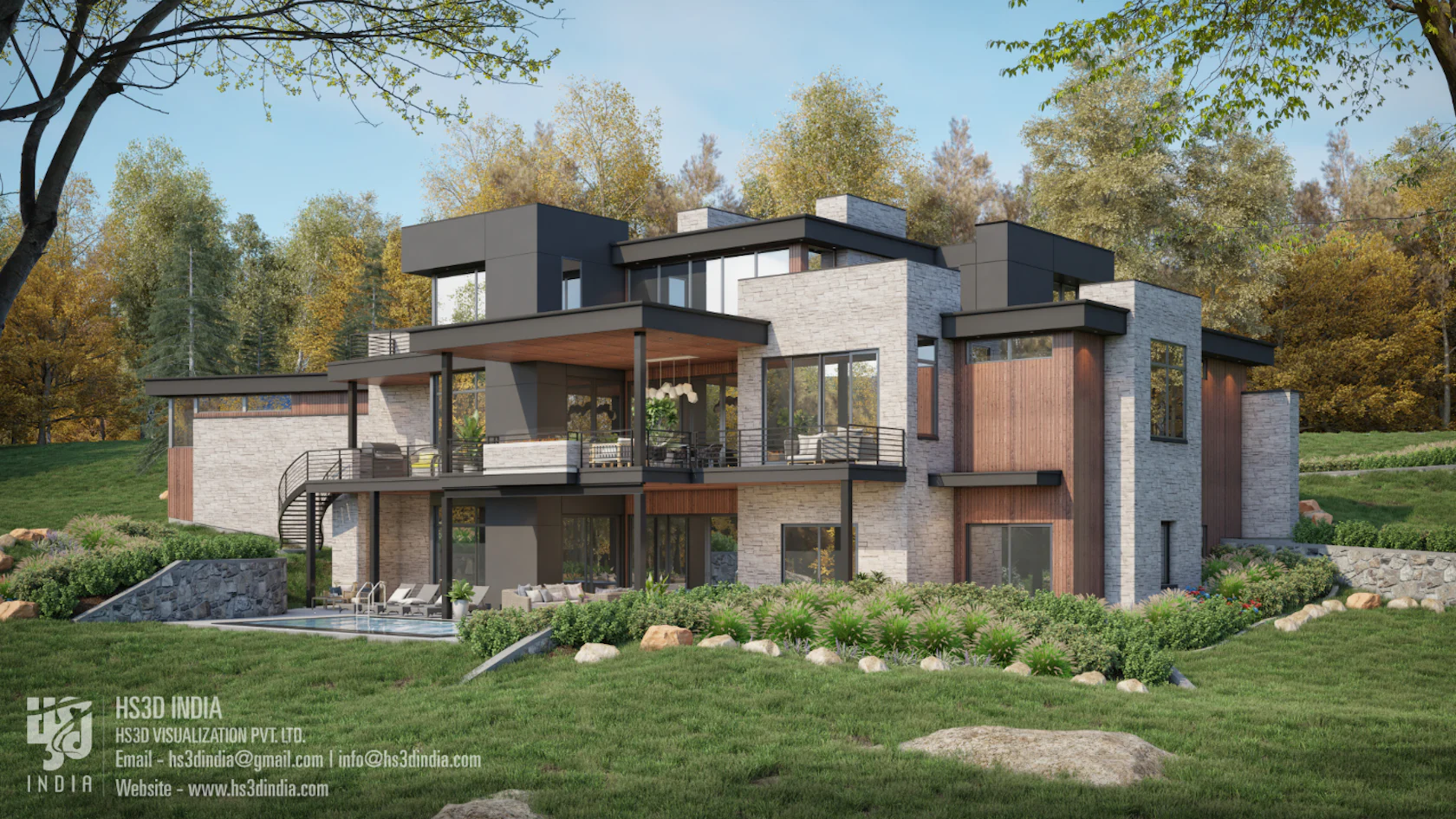 North Wood Kim Residence by HS3D VISUALIZATION PVT. LTD. - Architizer