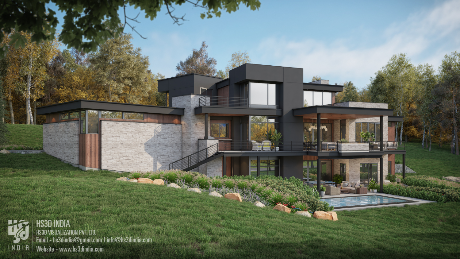 North Wood Kim Residence by HS3D VISUALIZATION PVT. LTD. - Architizer