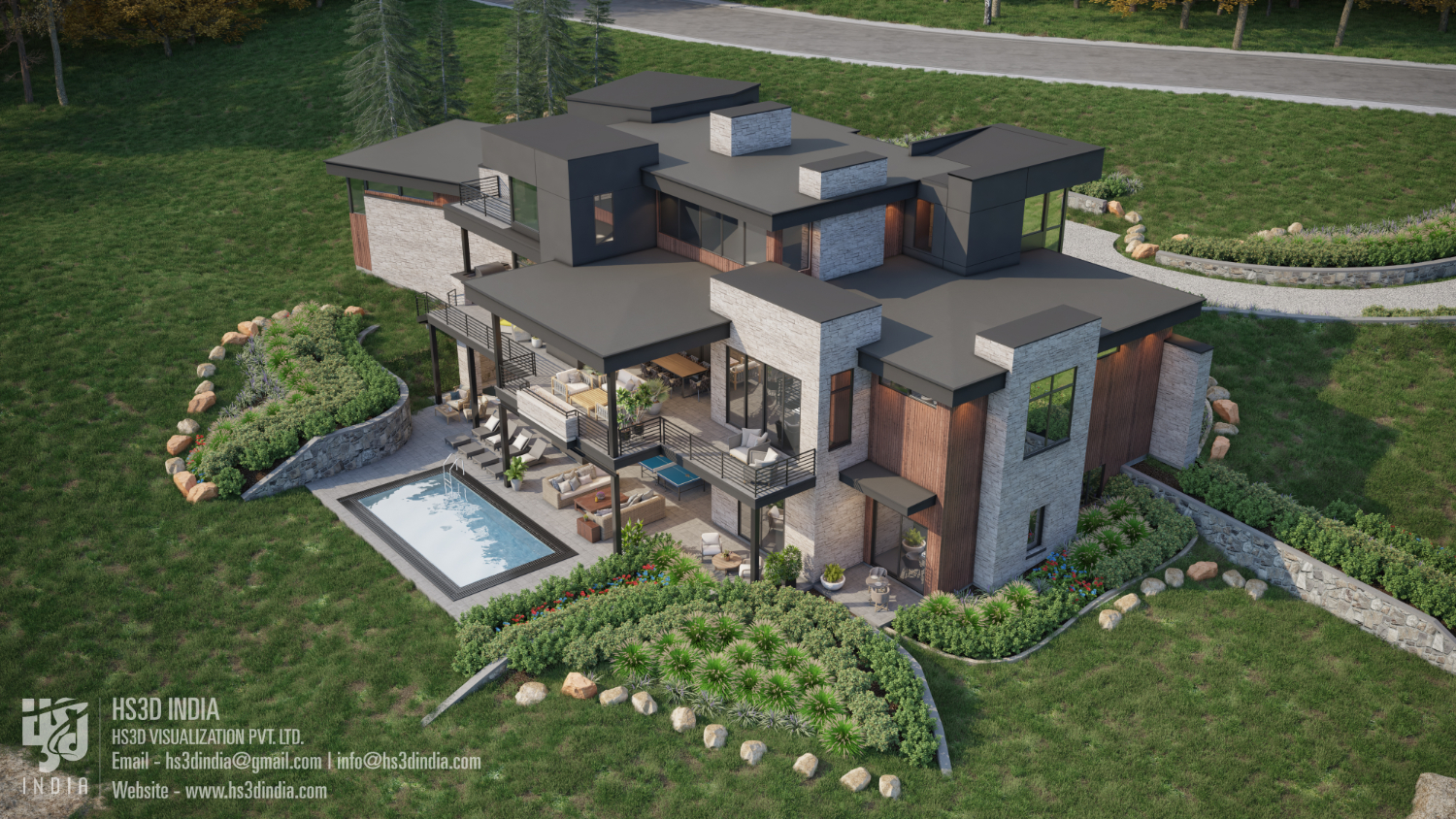 North Wood Kim Residence by HS3D VISUALIZATION PVT. LTD. - Architizer