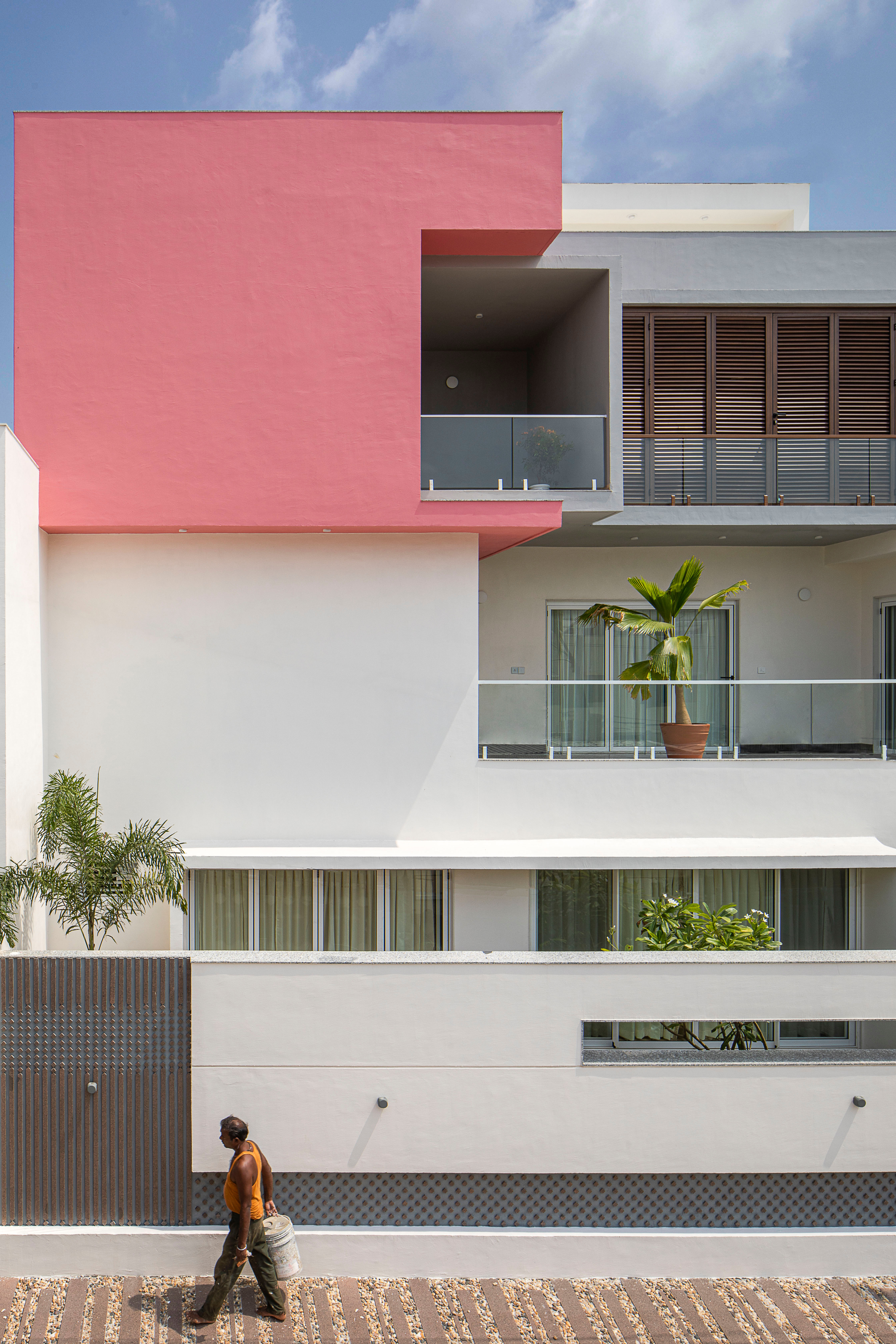 Pink cube House by MANOJ PATEL DESIGN STUDIO - Architizer