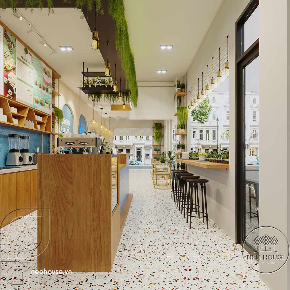 Thiết kế nội thất quán cafe phong cách Tropical tại HCM by NEOHouse CTy ...