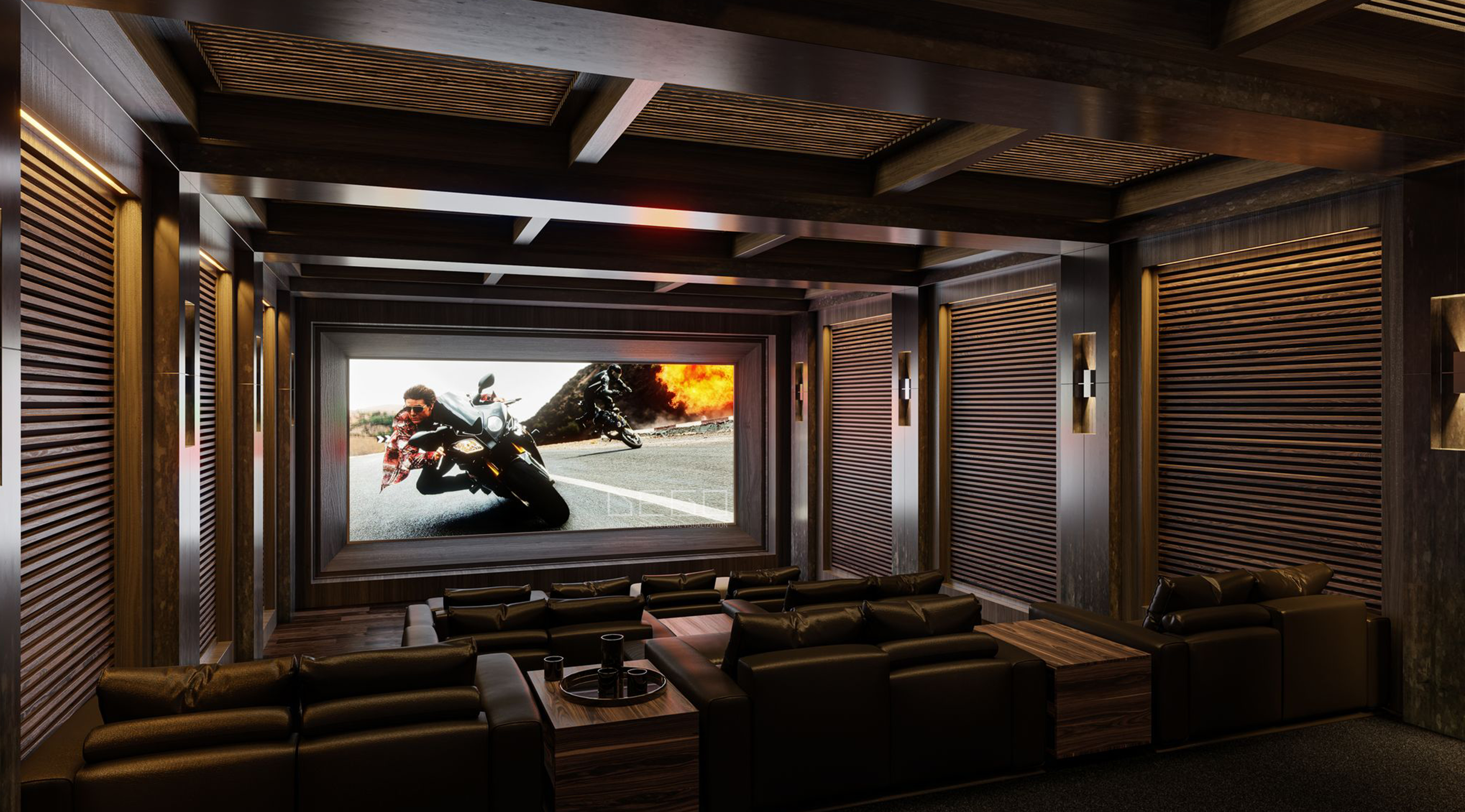 Custom-tailored home theater design visualizations by DEGOrender ...