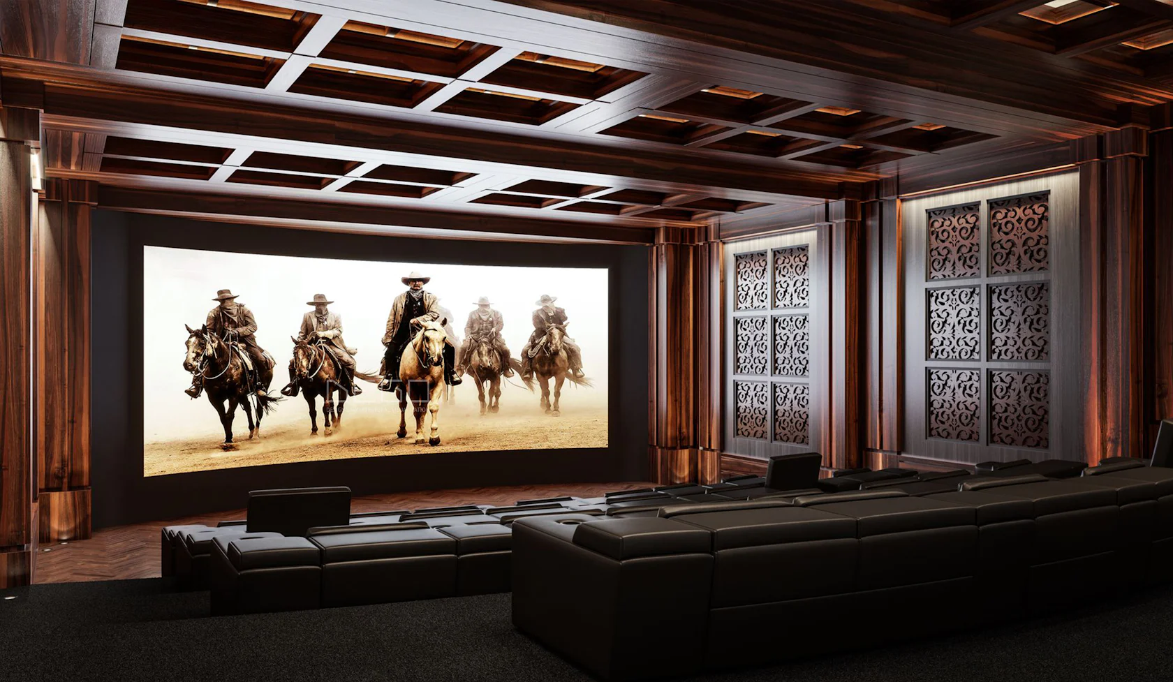 Custom-tailored home theater design visualizations by DEGOrender ...